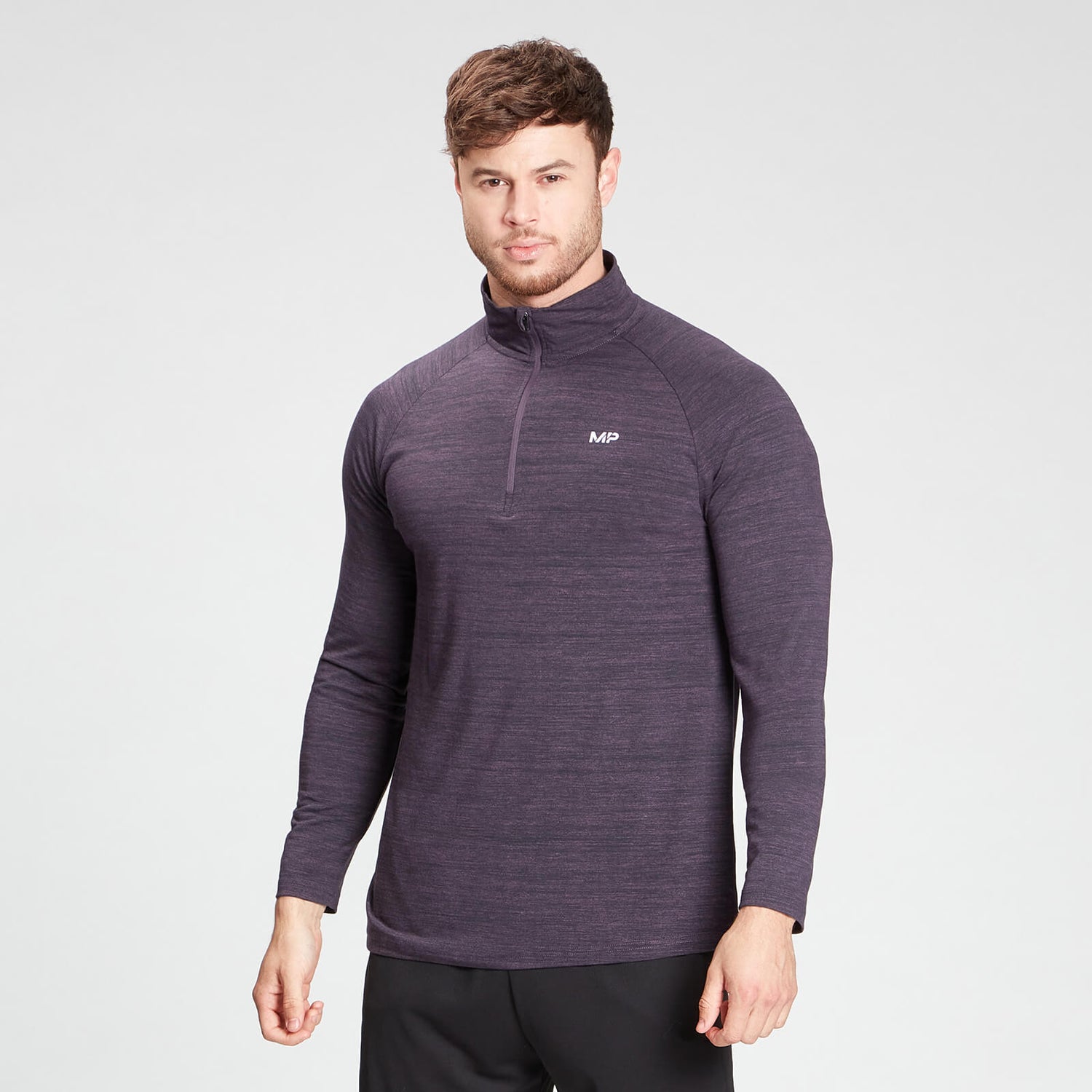 Men's Performance 1/4 Zip Top Smokey Purple Marl MYPROTEIN™