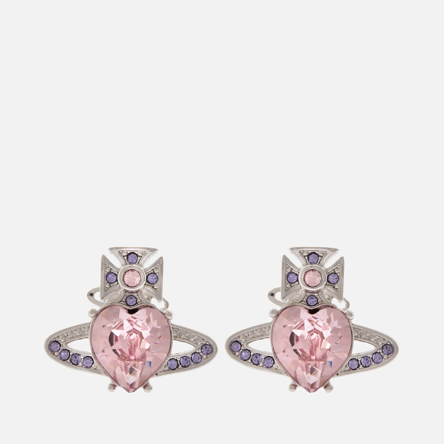 Vivienne Westwood Women's Ariella Earrings Rhodium Light Amethyst