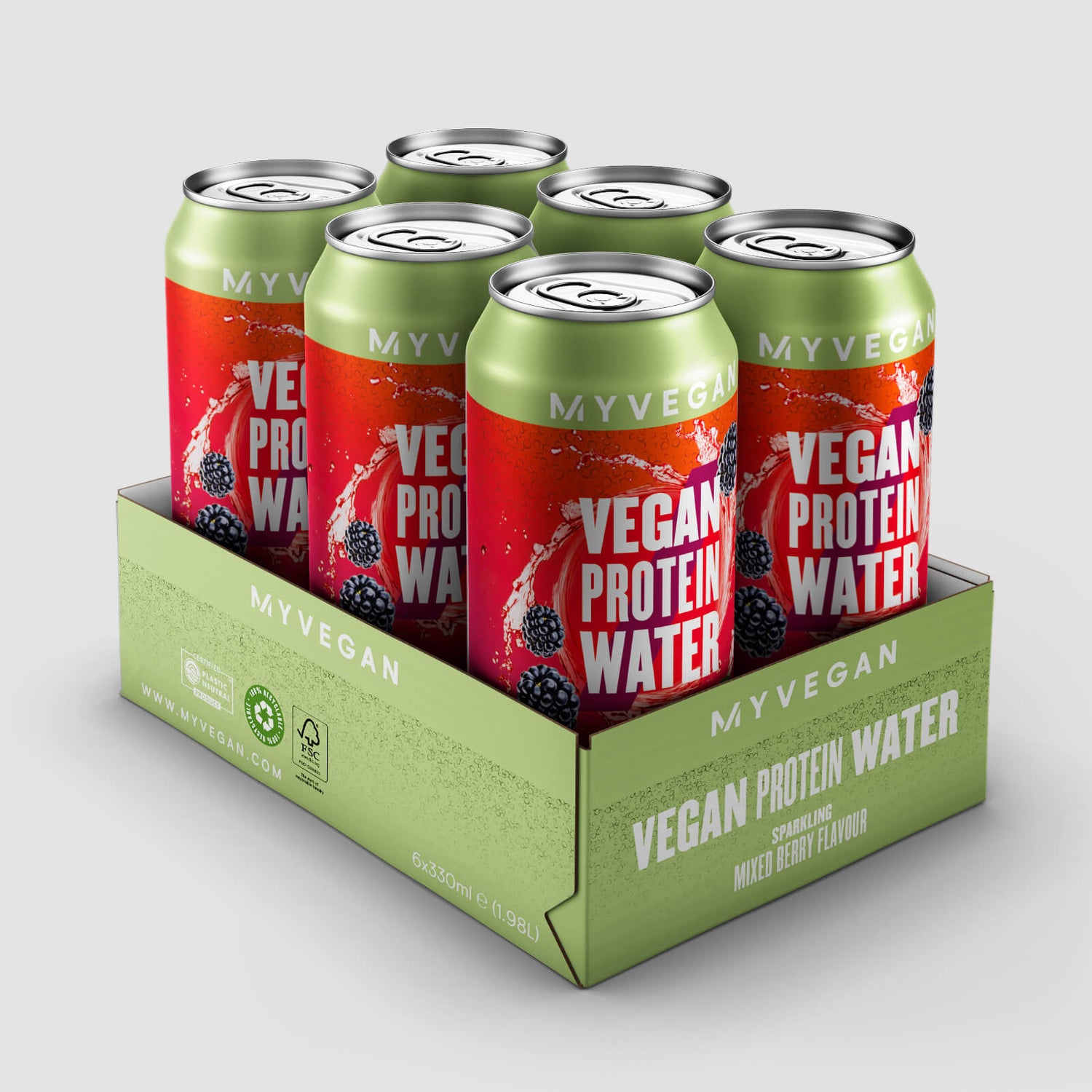 Vegan Energy Drinks Vegan Protein Water 6 Pack MYVEGAN™