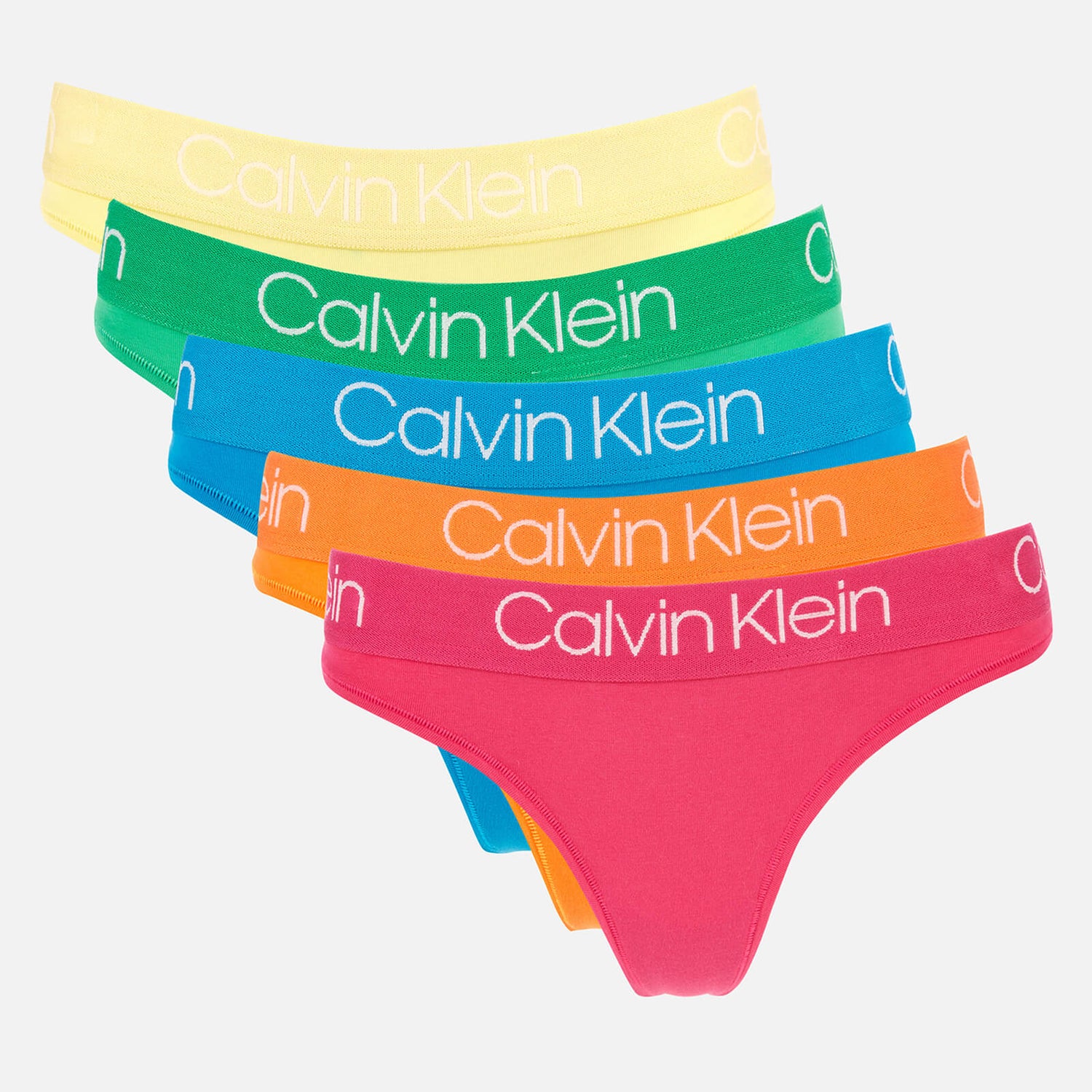 Calvin Klein Women's Pride Thong 5 Pack Multi 免邮