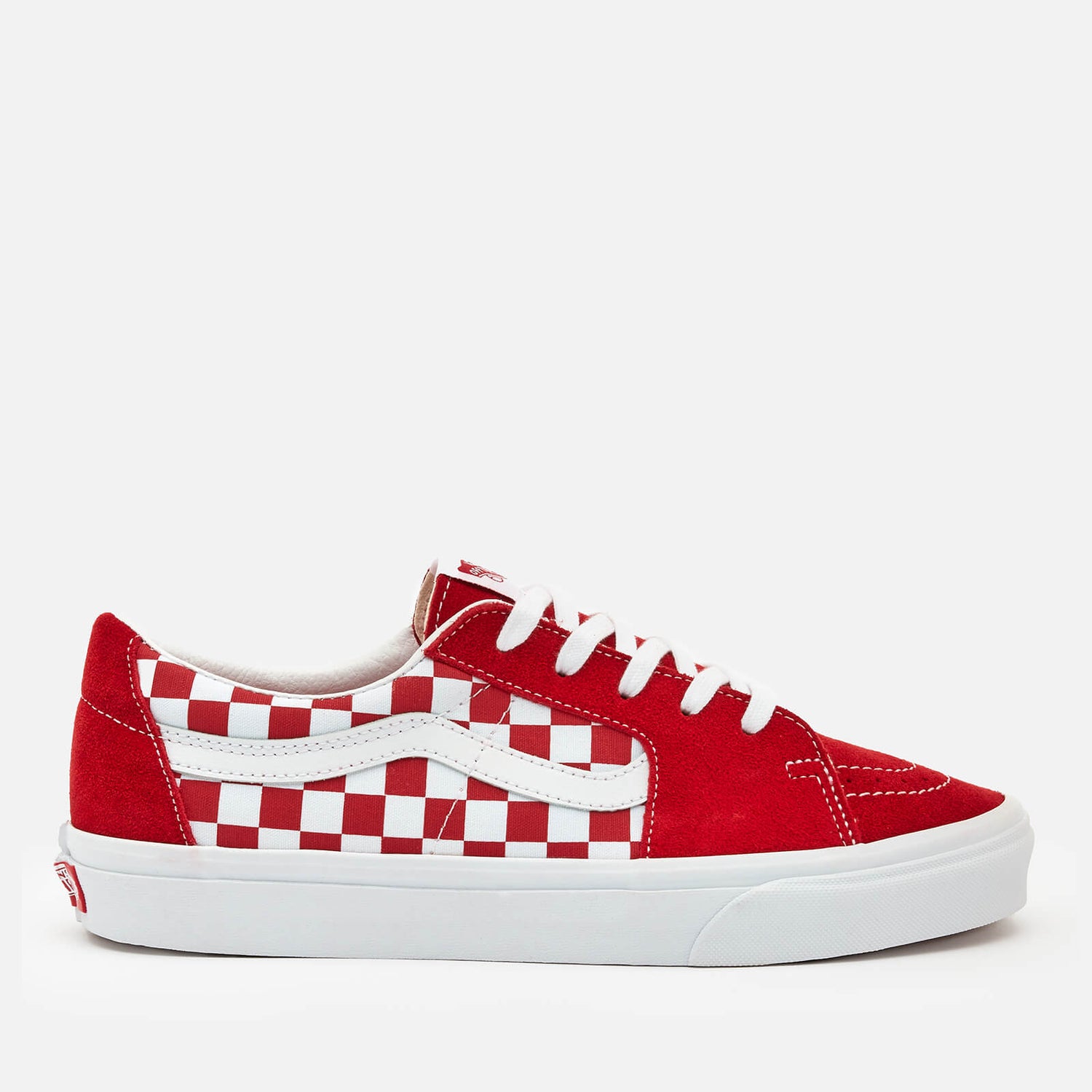 Vans Men's Canvas/Suede Sk8Low Trainers Red/Checkerboard