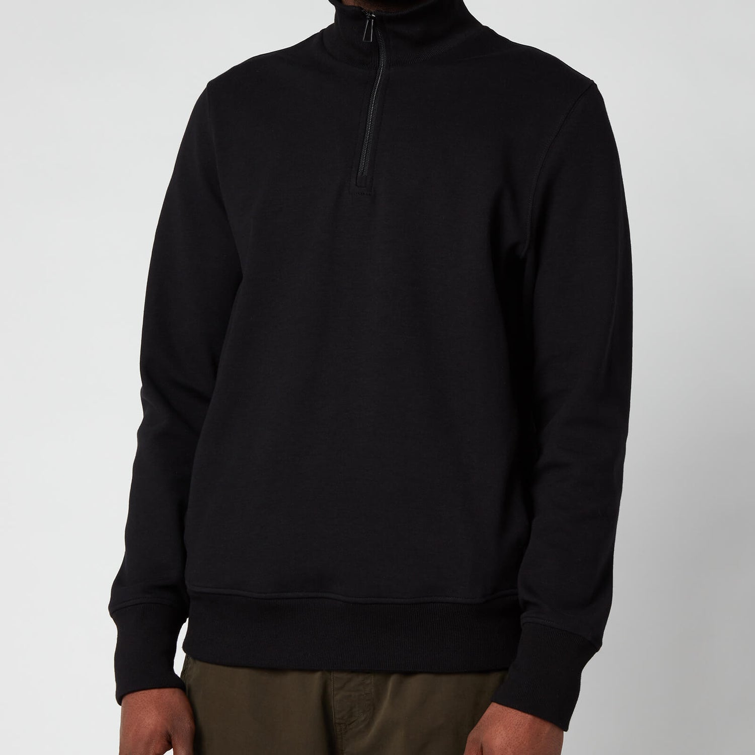 PS Paul Smith Men's Half-Zip Sweatshirt - Black - Free UK Delivery ...
