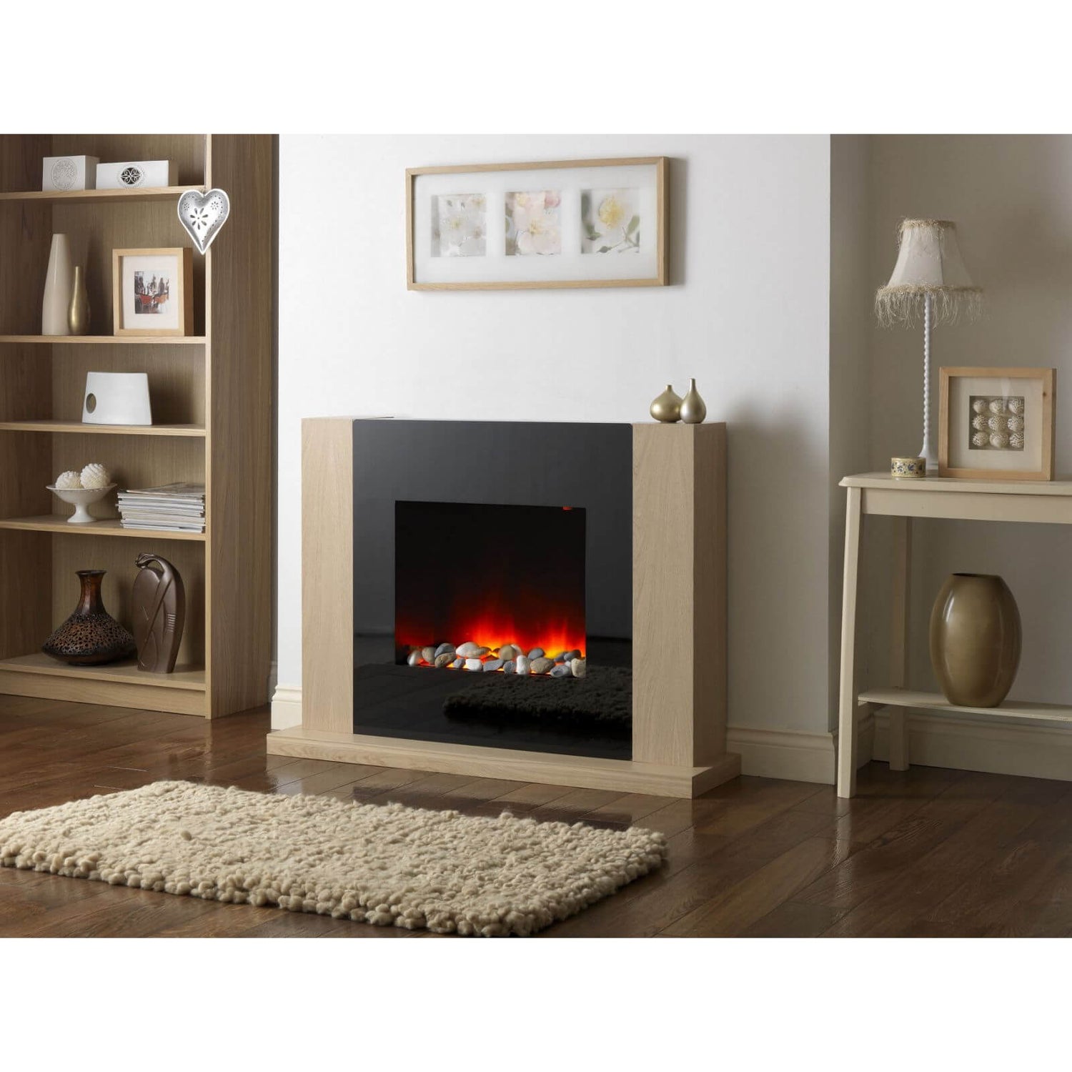 Suncrest Mirage Electric Fireplace Suite Oak Homebase