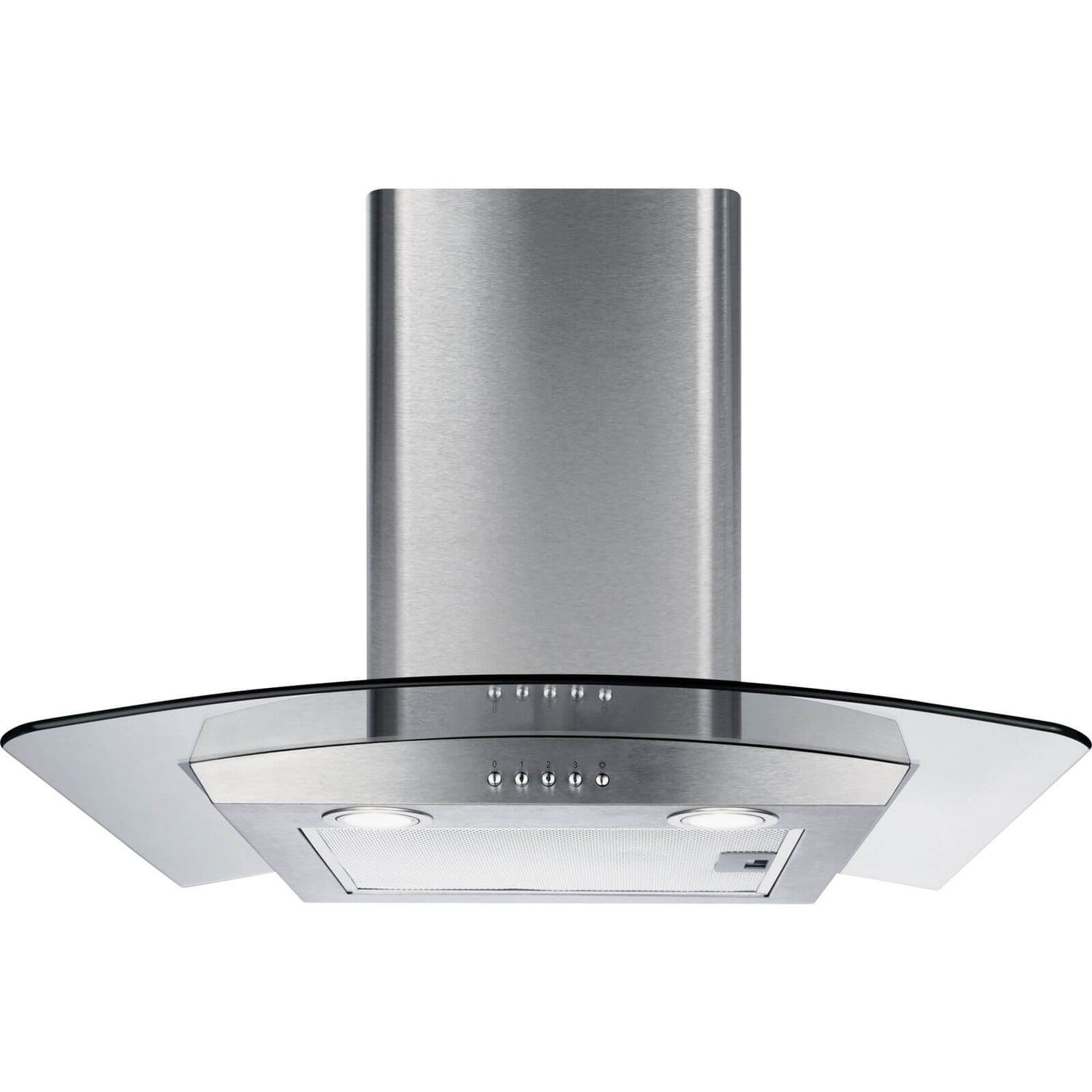 CDA ECP62SS Curved Glass Chimney Cooker Hood 60cm Stainless Steel Homebase