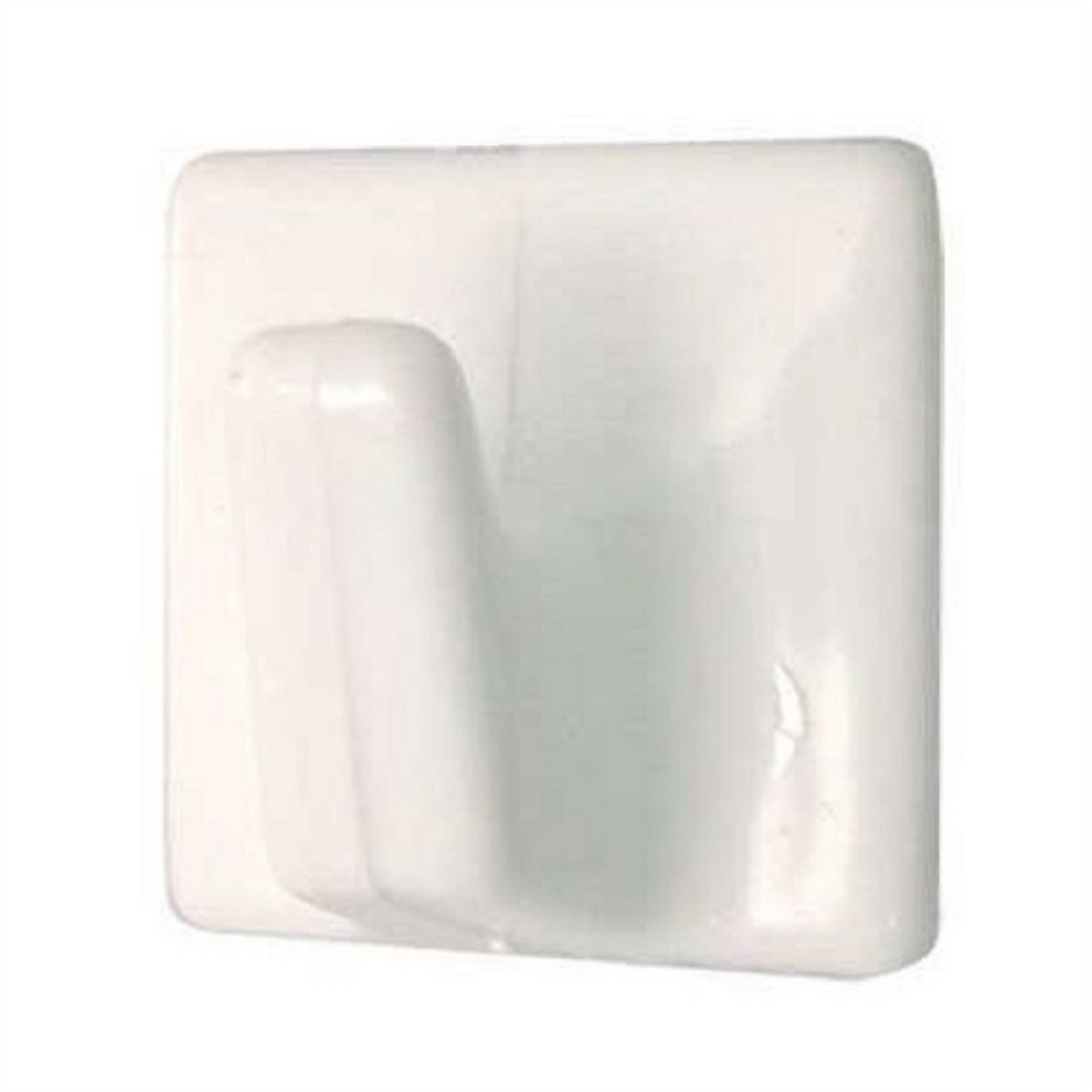 Small Square Selfadhesive Hook White 4 Pack Homebase