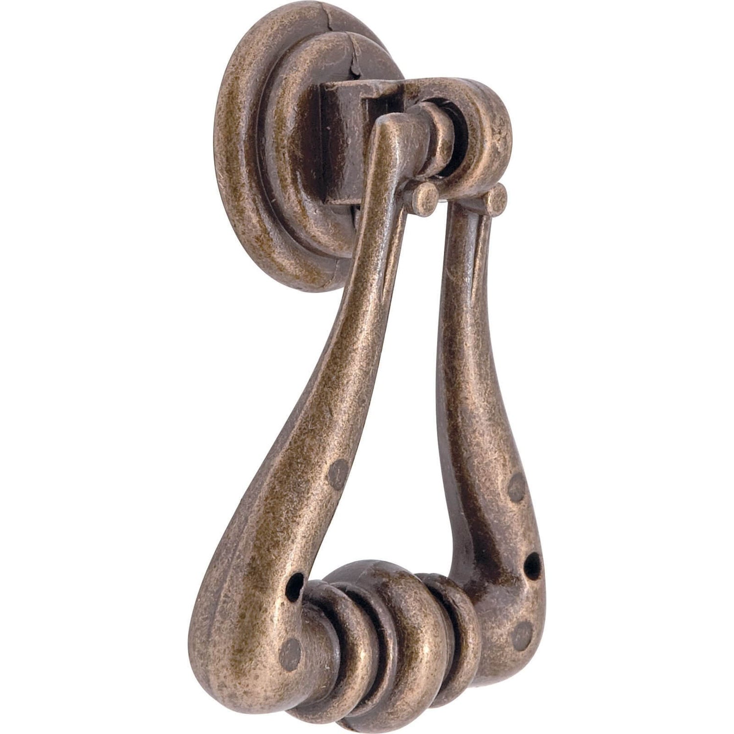 Drop Pull Door Handle Antique Copper Plated 1 Pair Homebase