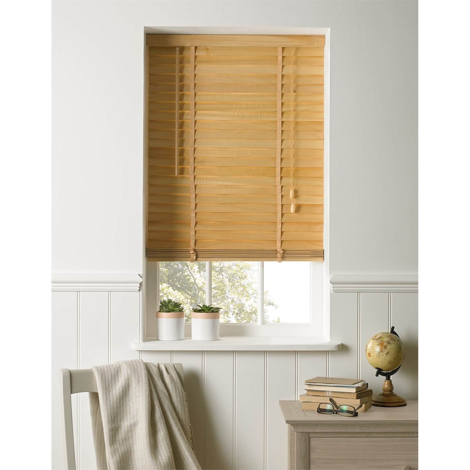Harrison Drape Natural Wood 35mm Blind 60cm Homebase