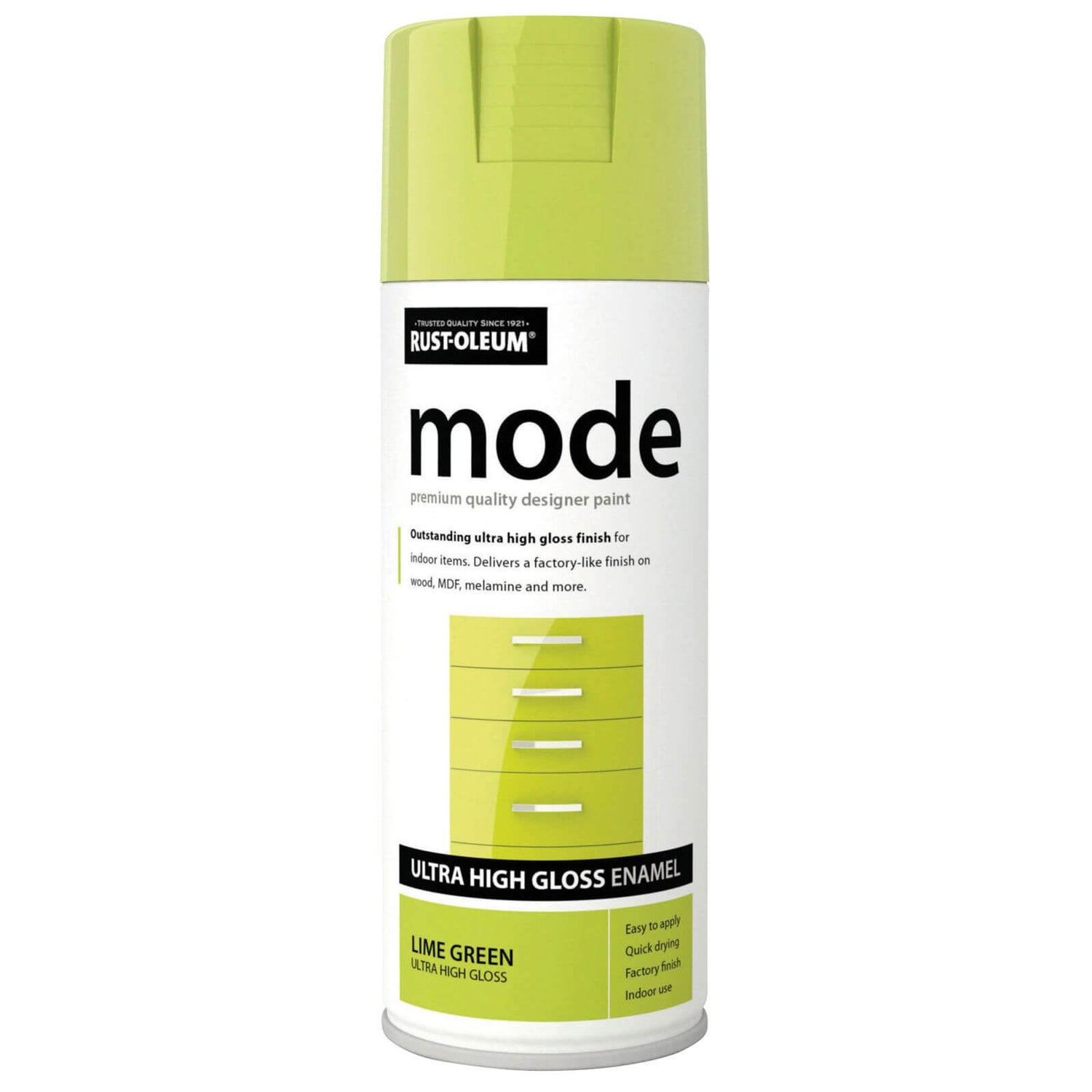 RustOleum Lime Green Mode Spray Paint 400ml Homebase