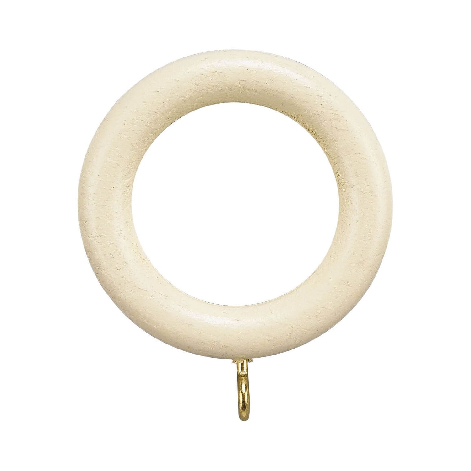 Cream Wood 6 Pack Of Curtain Rings Homebase