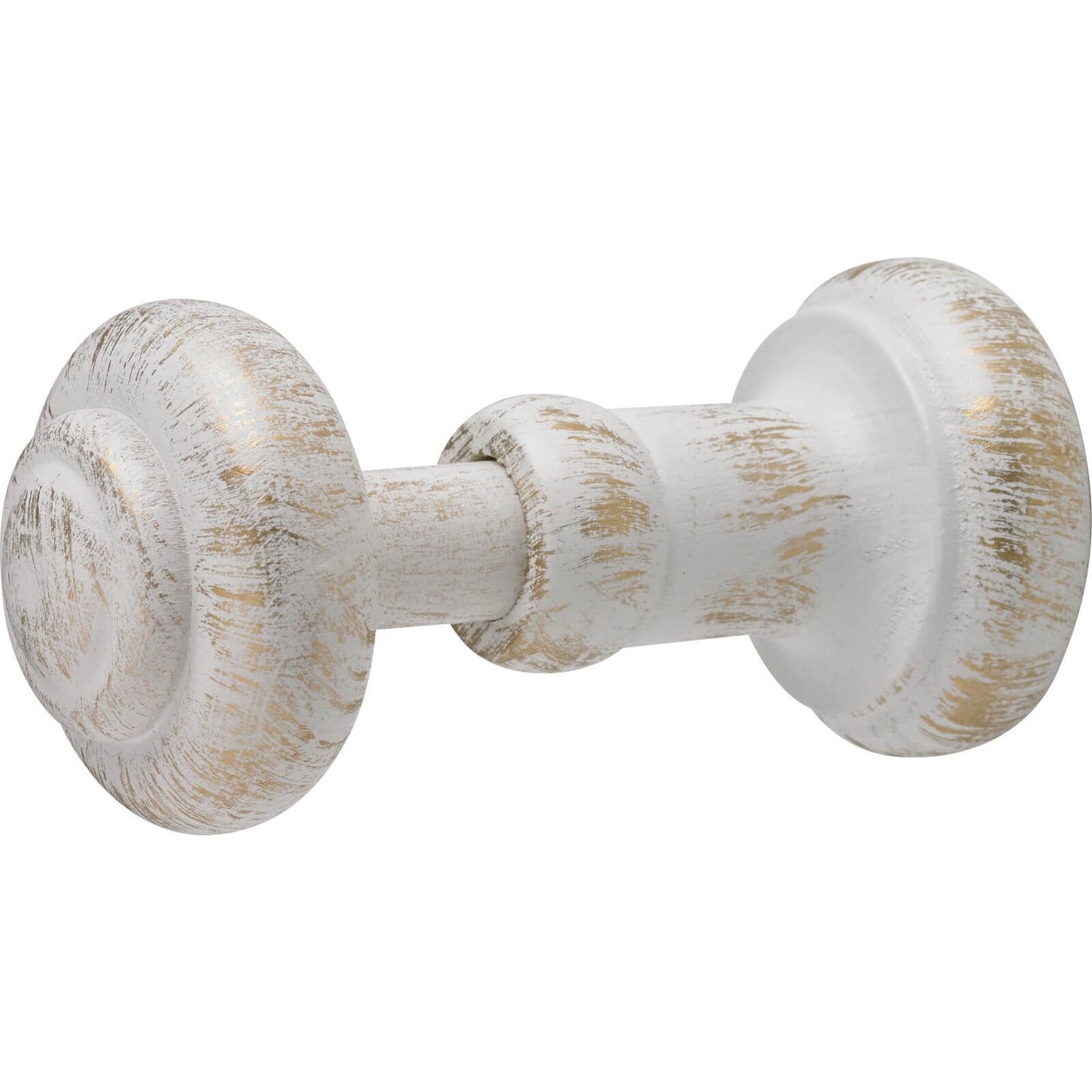 Pair of Scratched Effect White Curtain Holdbacks Homebase