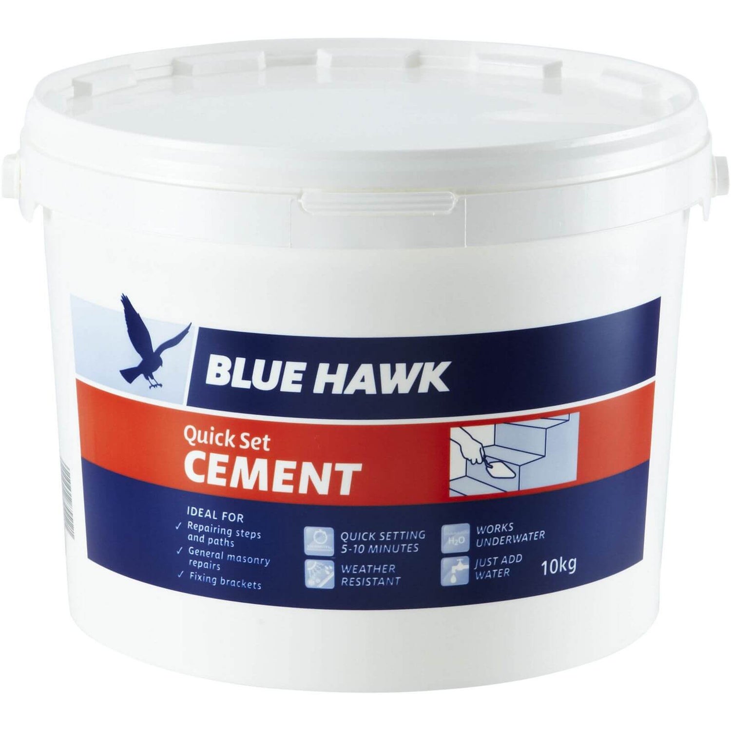 Blue Hawk Quick Set Ready Mixed Cement 10kg Homebase