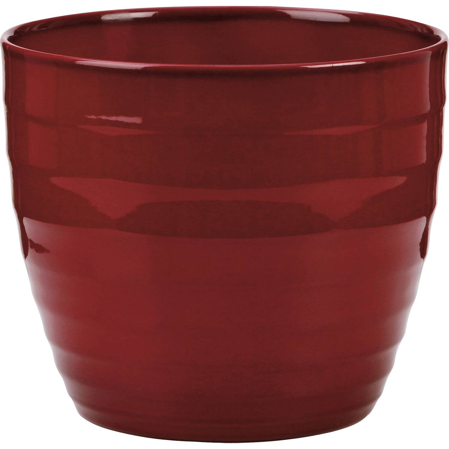 Plant Pot Dark Red 25cm Homebase