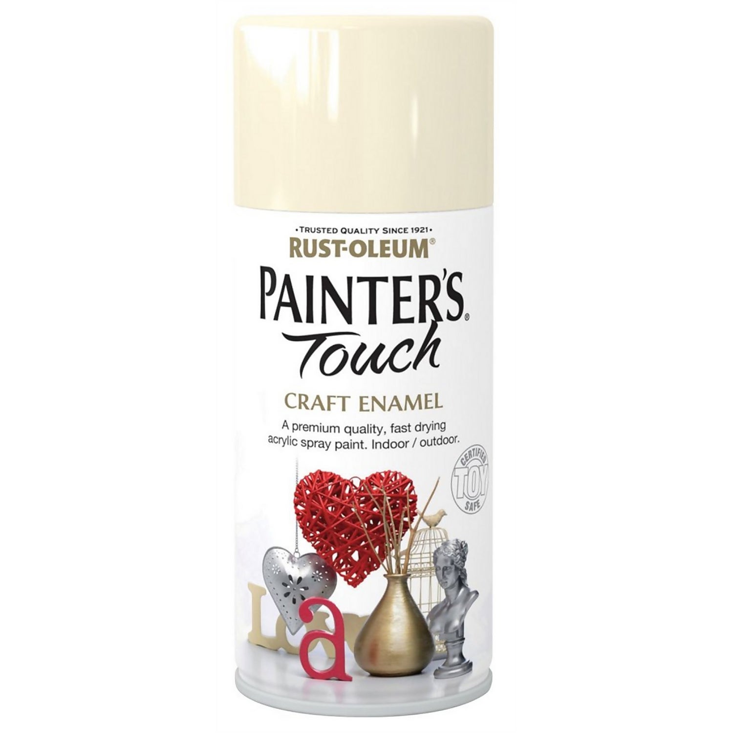 Rust-Oleum Painters Touch - Craft Enamel Spray Paint Heirloom White Gloss - 150ml | Homebase