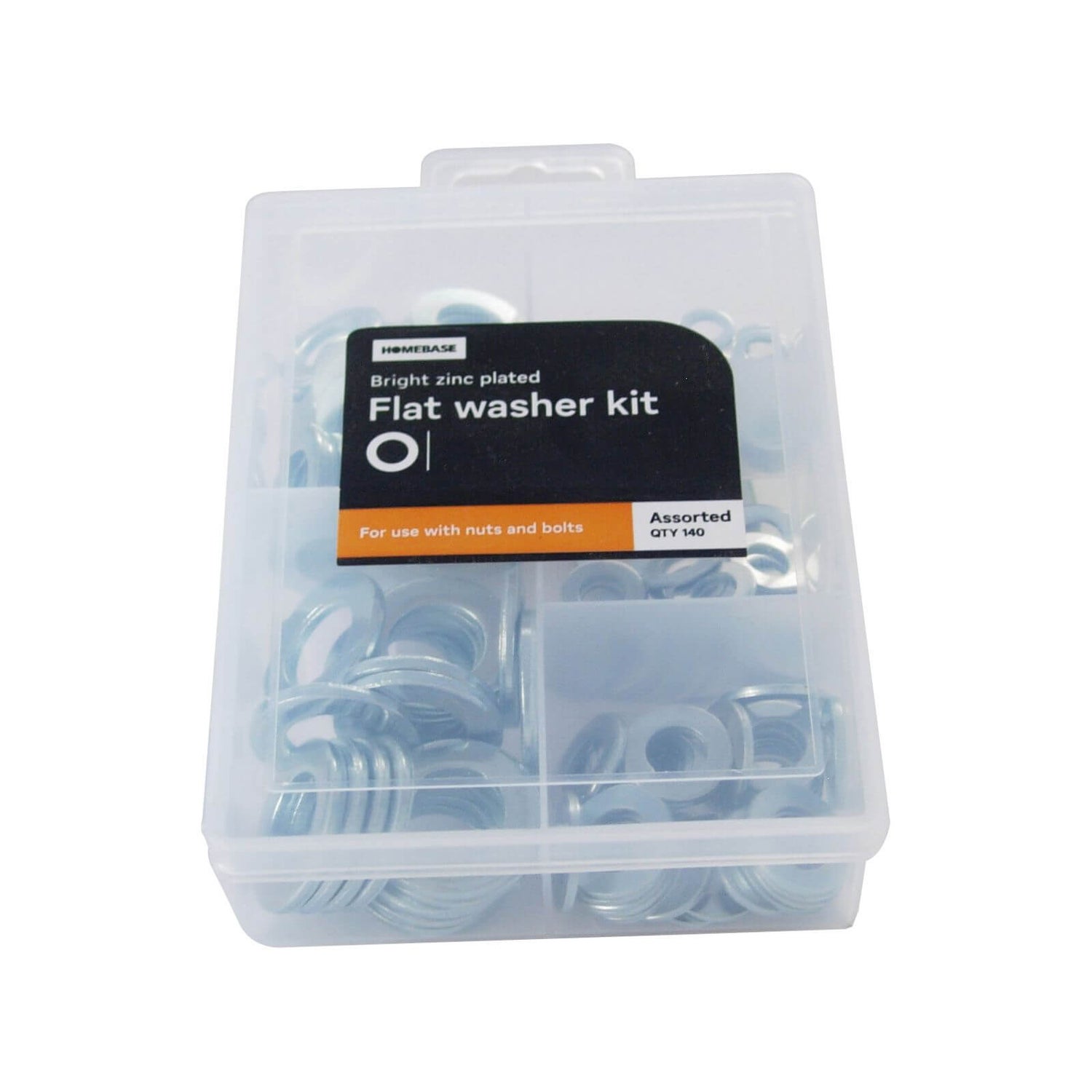 Flat Washer Kit Assorted 140 Pack Homebase