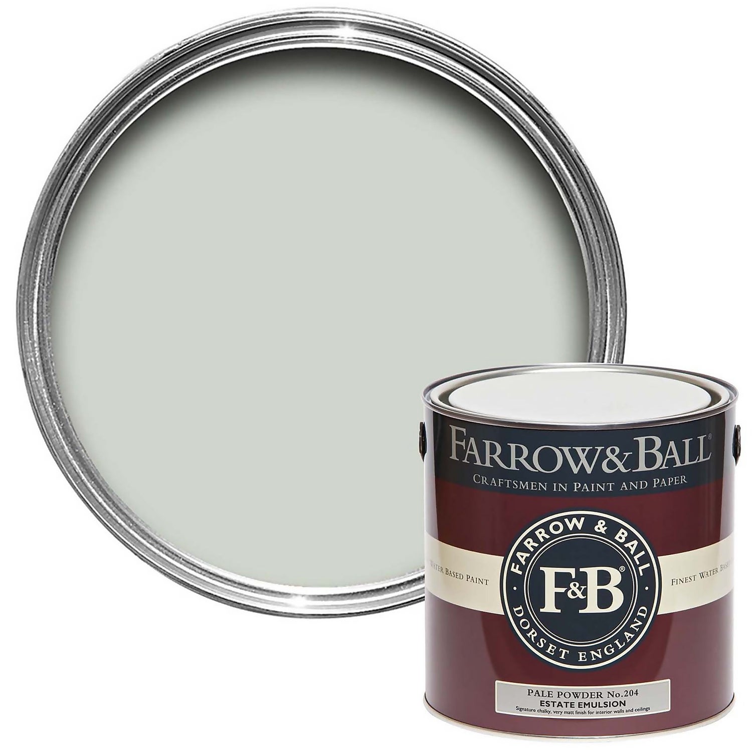 Farrow & Ball Estate No.204 Pale Powder Matt Emulsion Paint 2.5L
