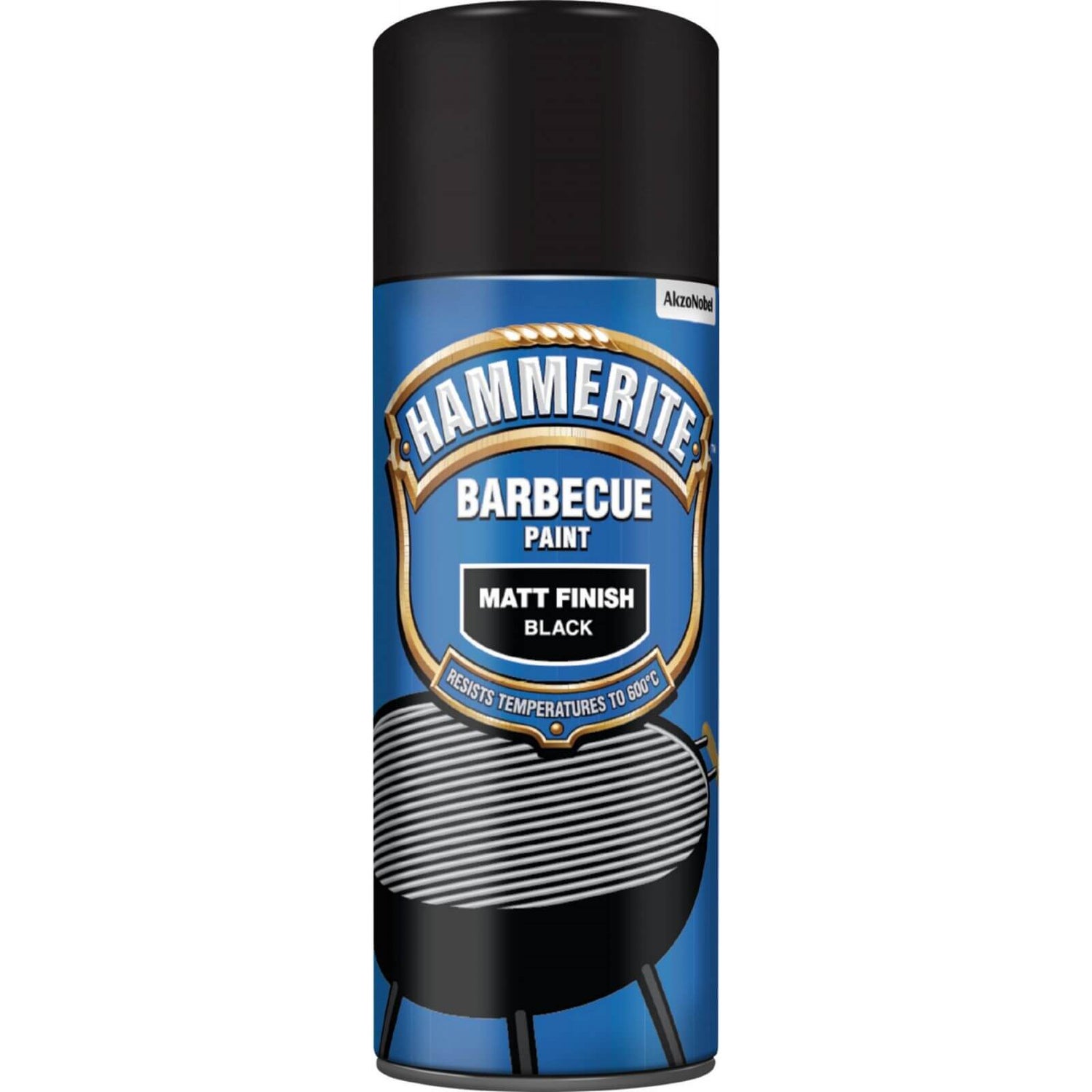Hammerite Matt Finish BBQ Paint Black 400ml Homebase