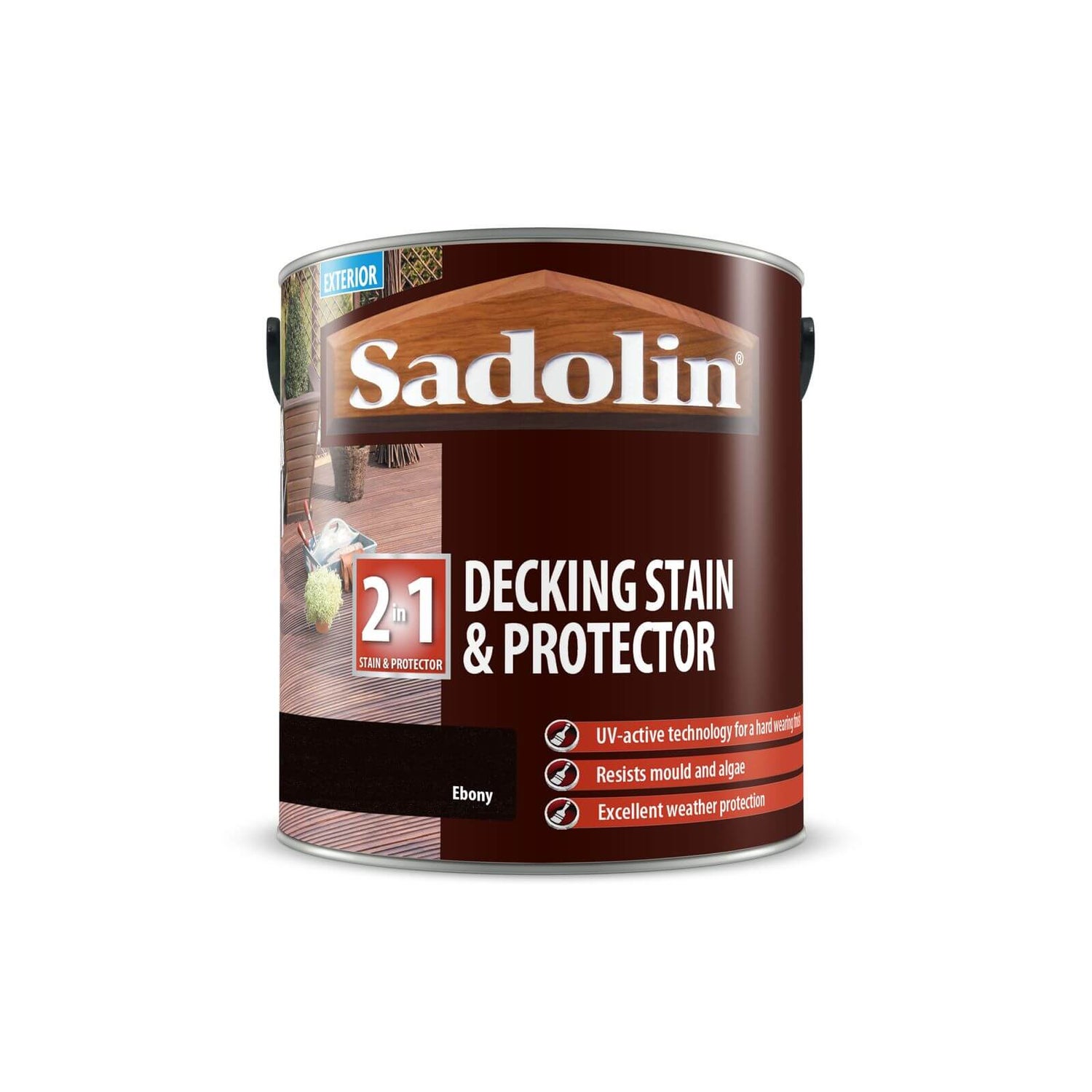 Sadolin Deck Stain Prot Ebony 2.5l Homebase