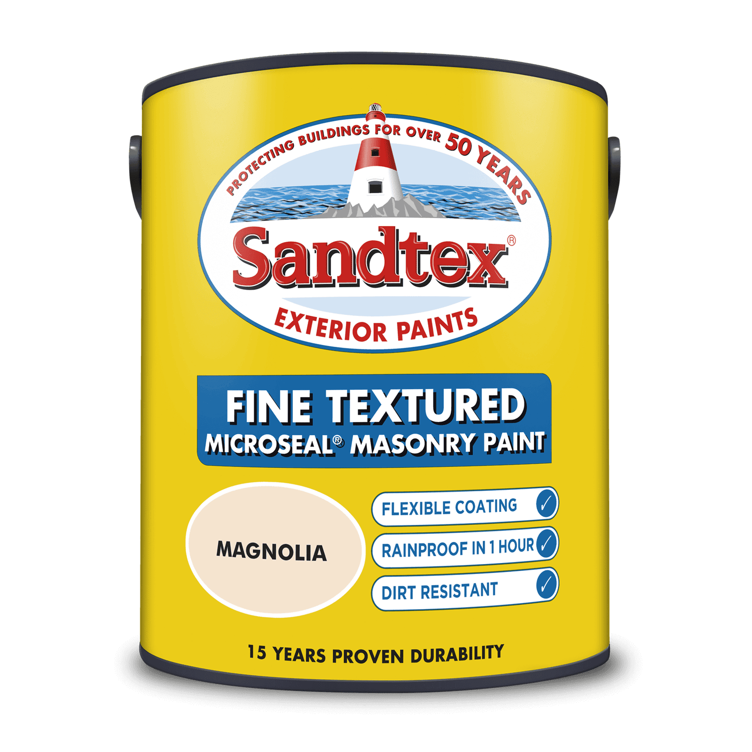 Sandtex Textured Masonry Paint Magnolia 5L Homebase
