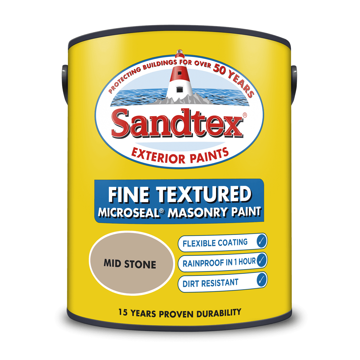Sandtex Textured Masonry Paint Mid Stone 5L Homebase