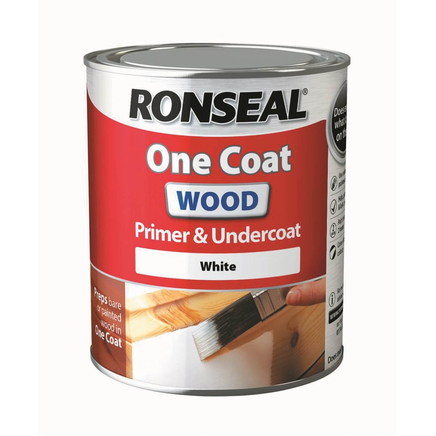 Ronseal One Coat Wood Primer & Undercoat 750ml Homebase