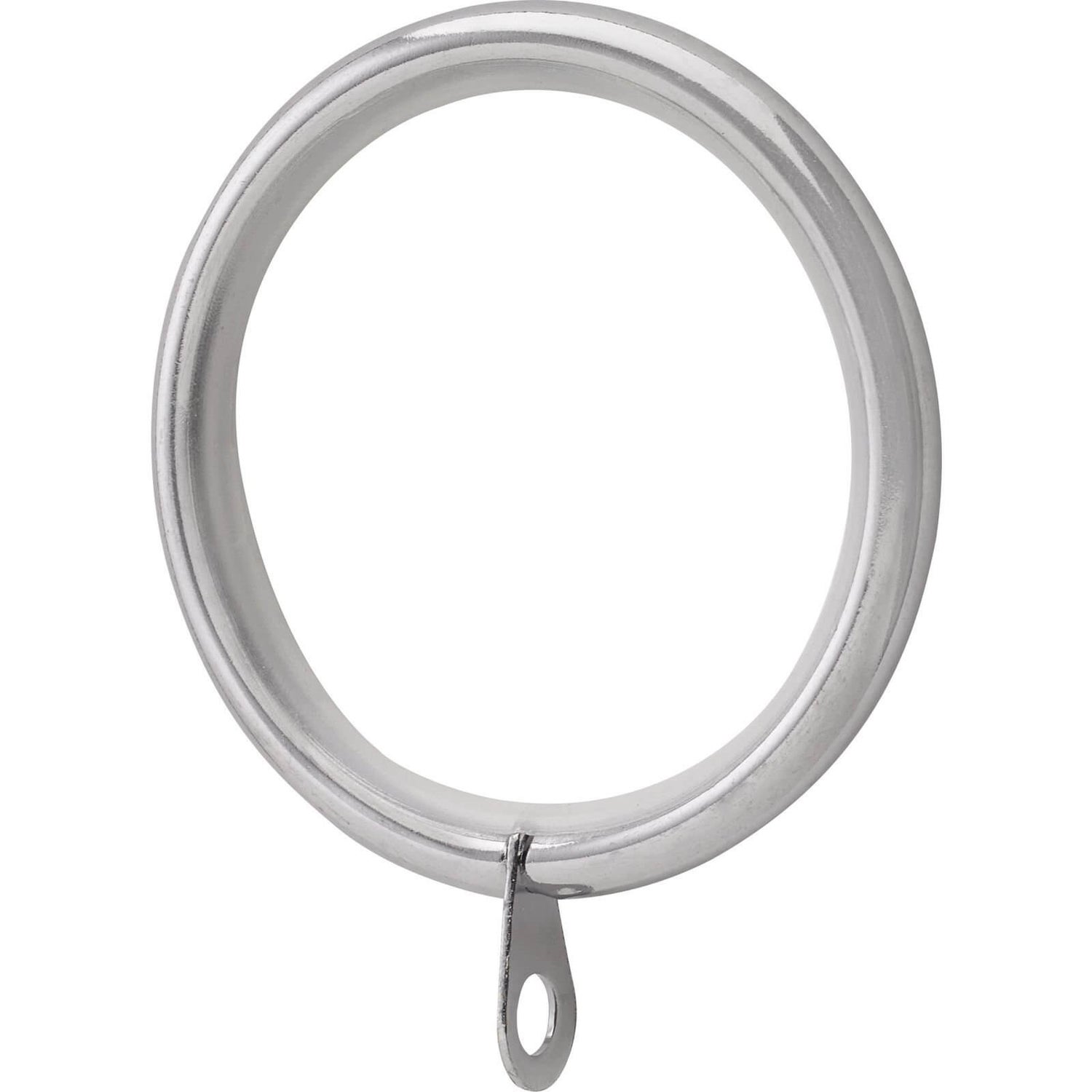 Chrome 28mm Curtain Rings 4 pack Homebase