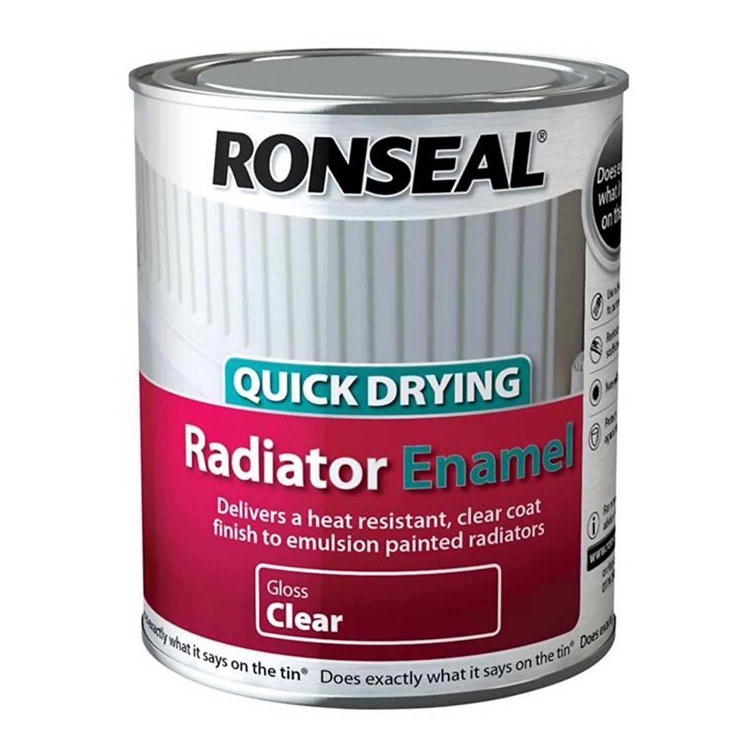 Ronseal Radiator Clear Enamel Gloss 750ml Homebase