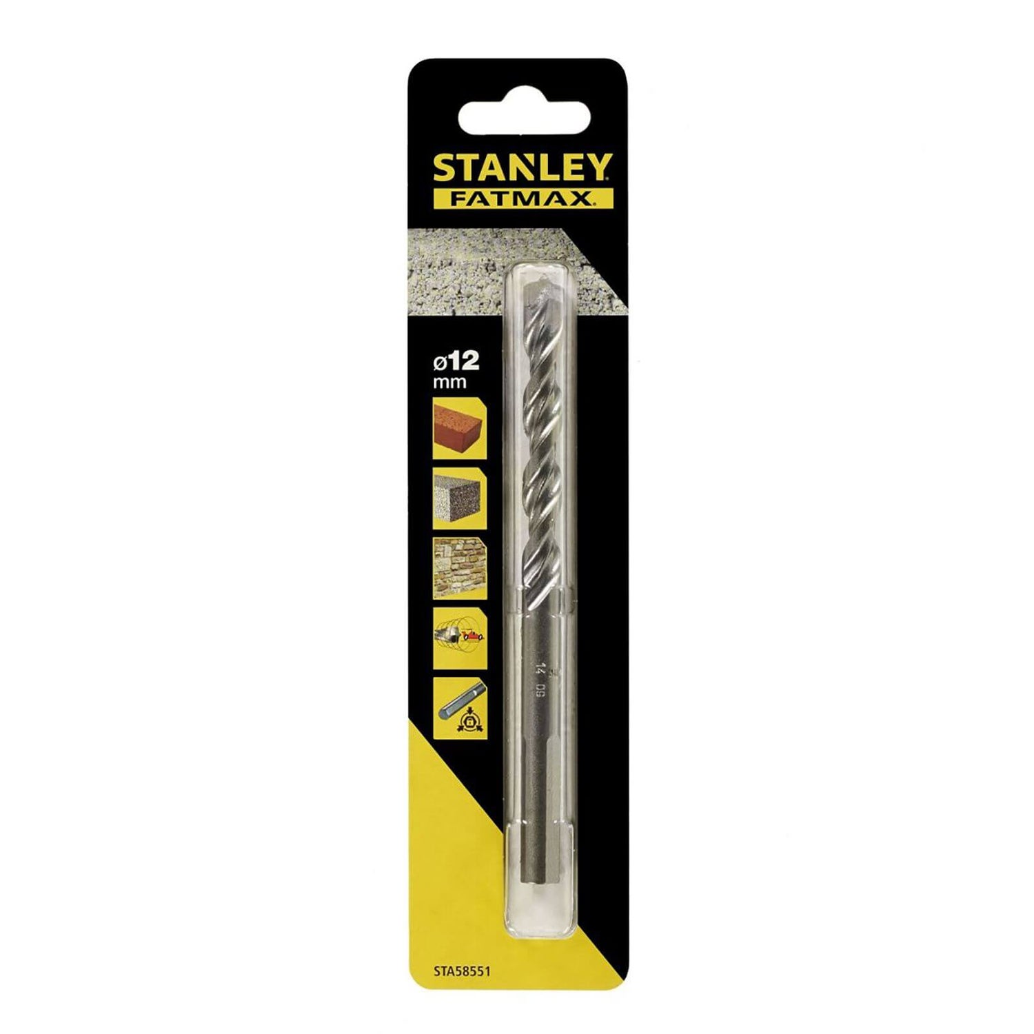 Stanley Fatmax Masonry Drill Bit 12 x 150mm STA58551QZ Homebase