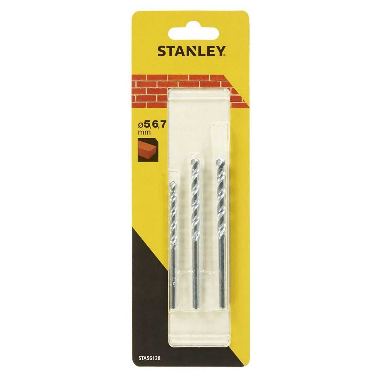 Stanley 3Pc Masonry Drill Bit Set STA56128XJ Homebase