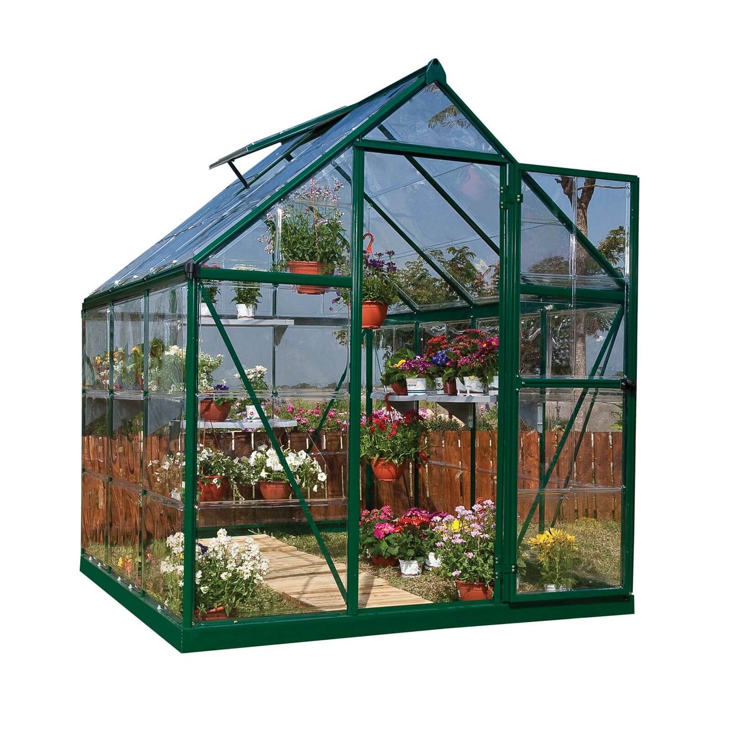 Palram Harmony Green Greenhouse 6 x 6ft Homebase