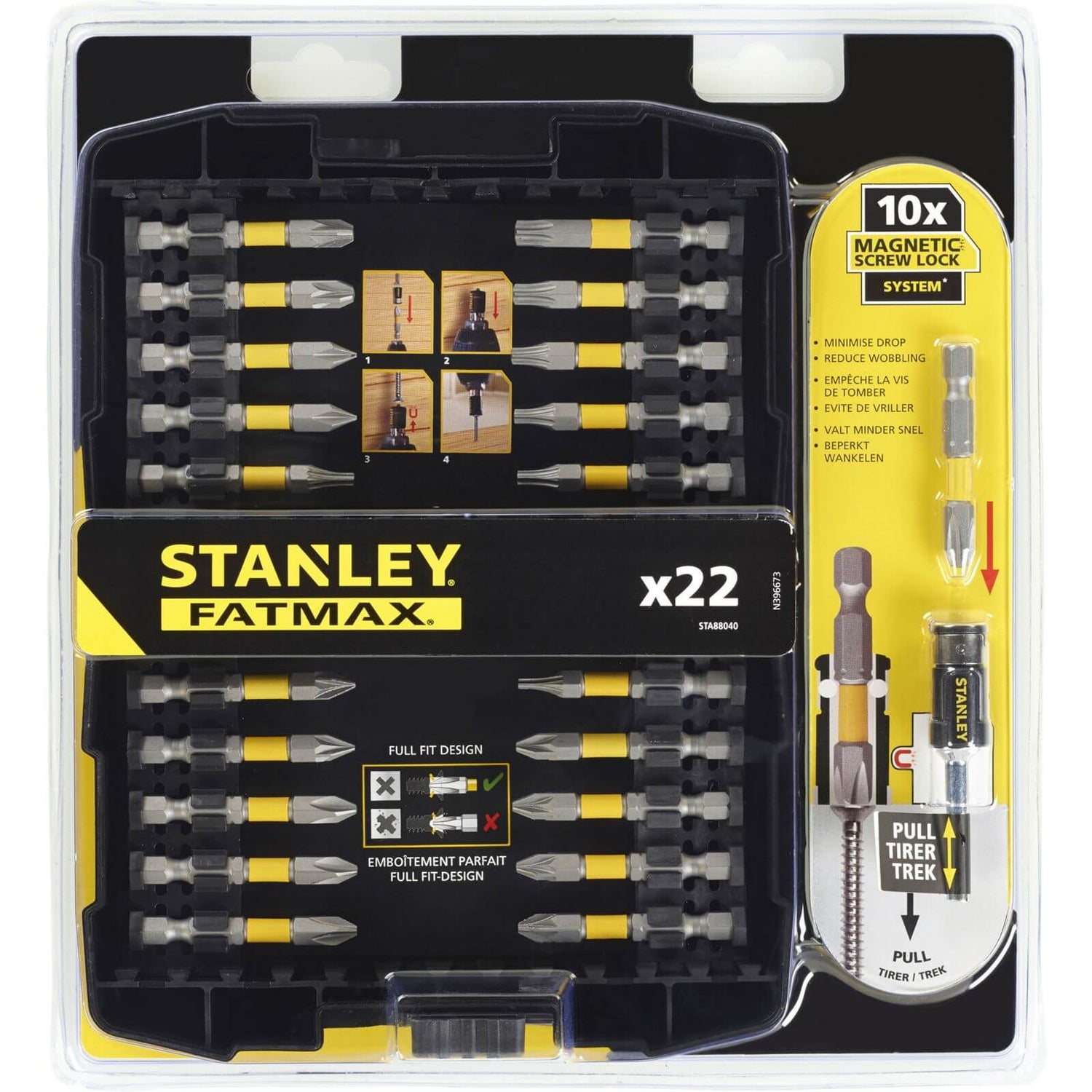 Stanley Fatmax 22 Piece Screw Lock Screwdriver Set 50mm STA88040XJ