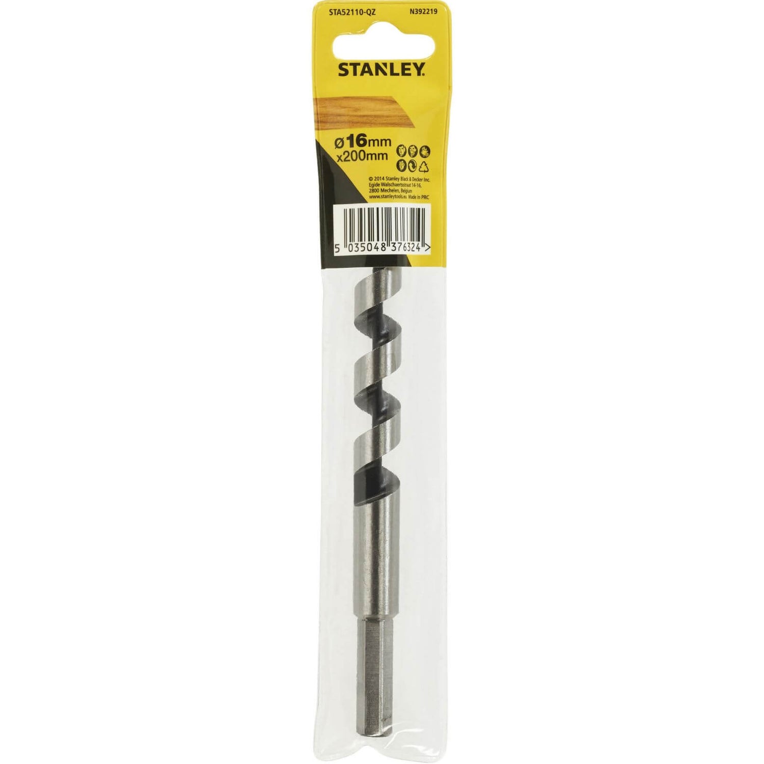 Stanley Auger Drill Bit 16 x 200mm STA52110QZ Homebase