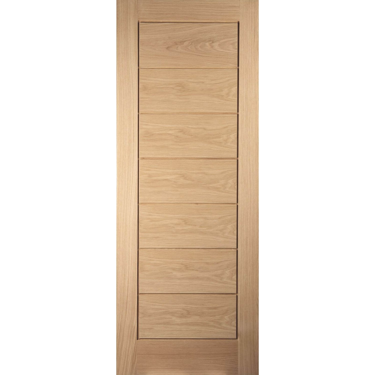 Horizontal White Oak Veneer Internal Door 762mm Wide Homebase