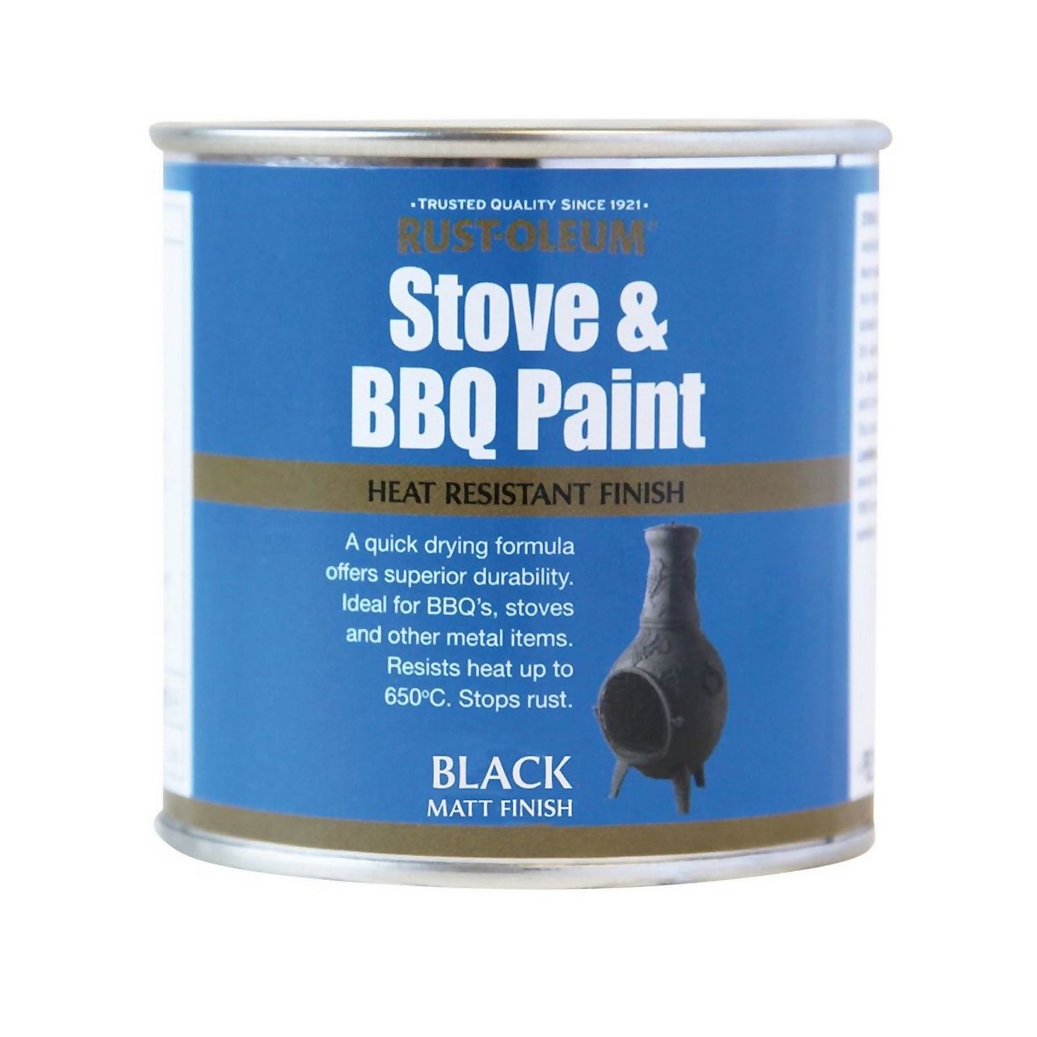 Rustoleum Stove and BBQ Black 250ml Homebase