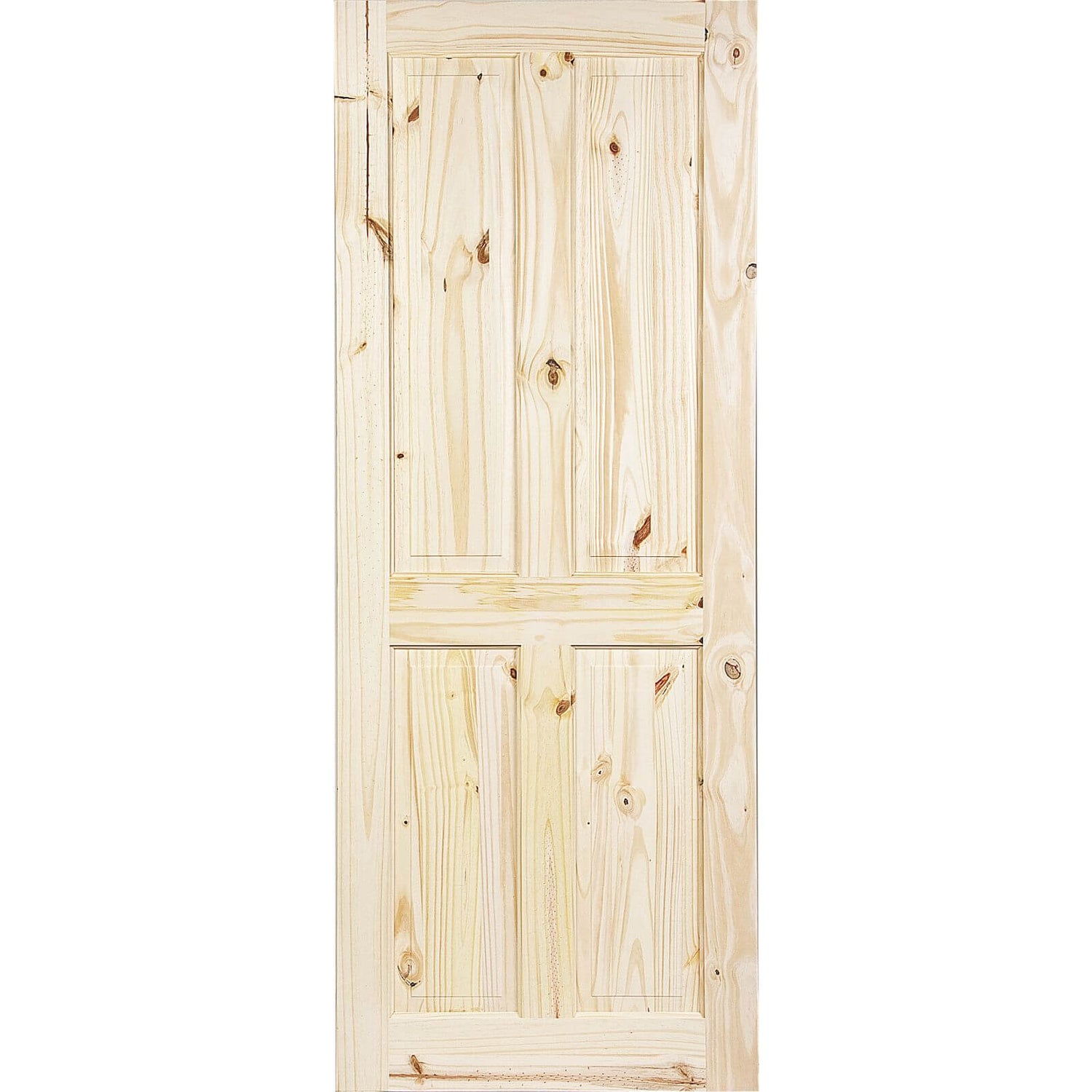London 4 Panel Knotty Pine Internal Door 762mm Wide Homebase