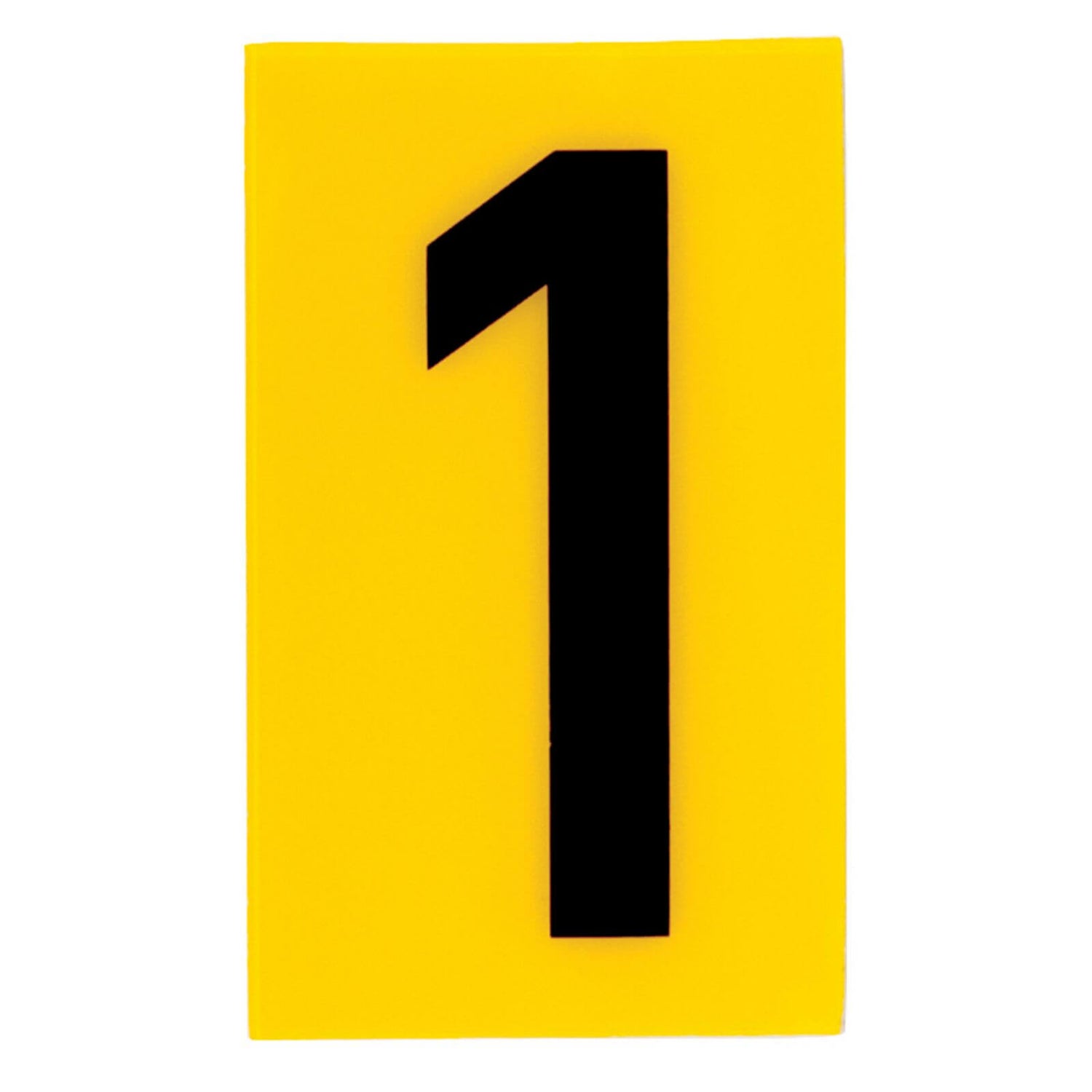 Breeze Yellow Self Adhesive House Number 60mm 1 Homebase