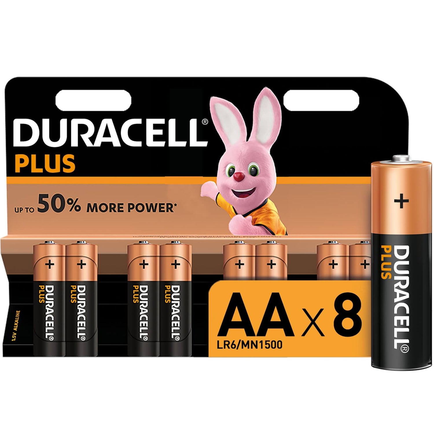 Duracell Plus AA Batteries 8 Pack Homebase