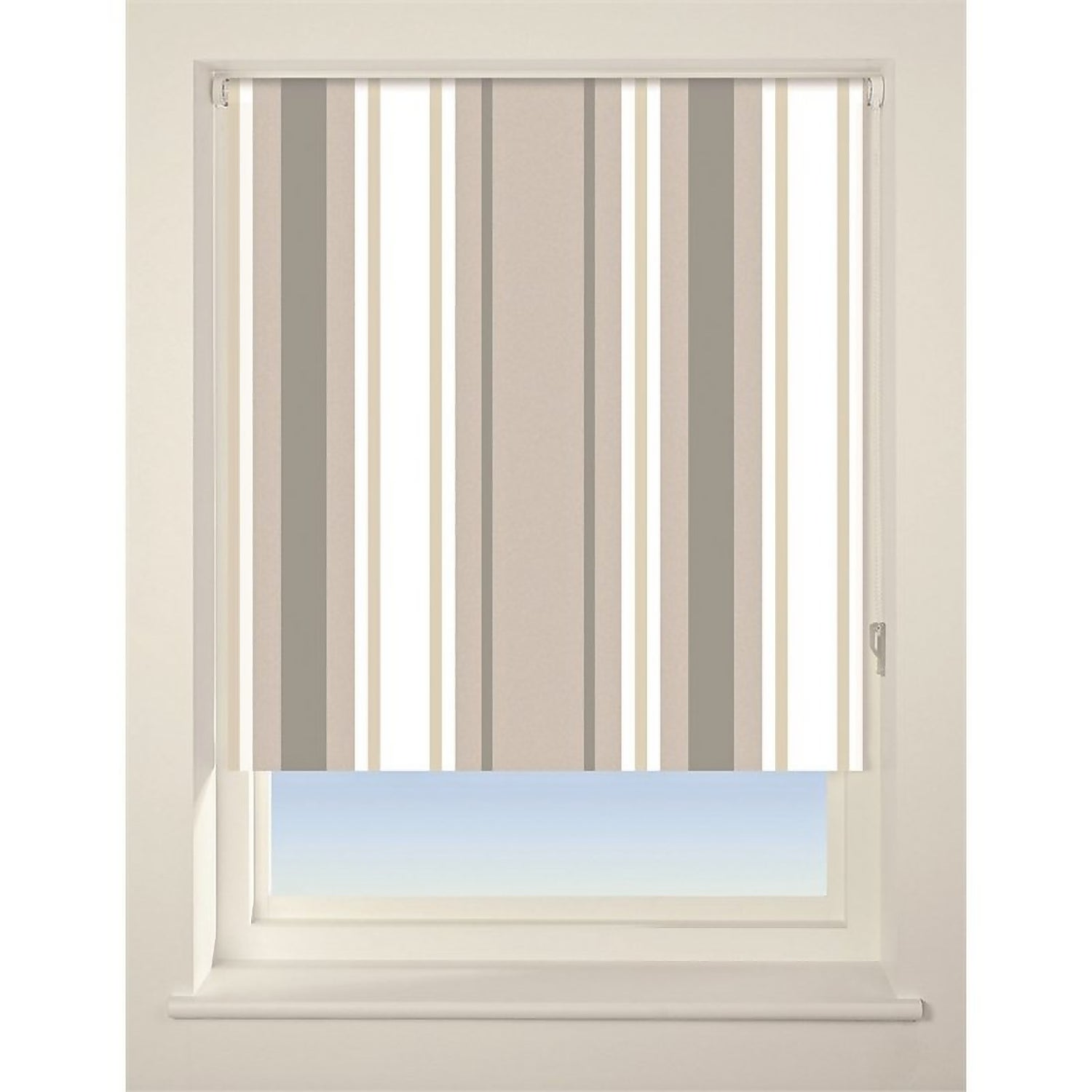 Stripe Roller Blind 90cm Neutral Homebase