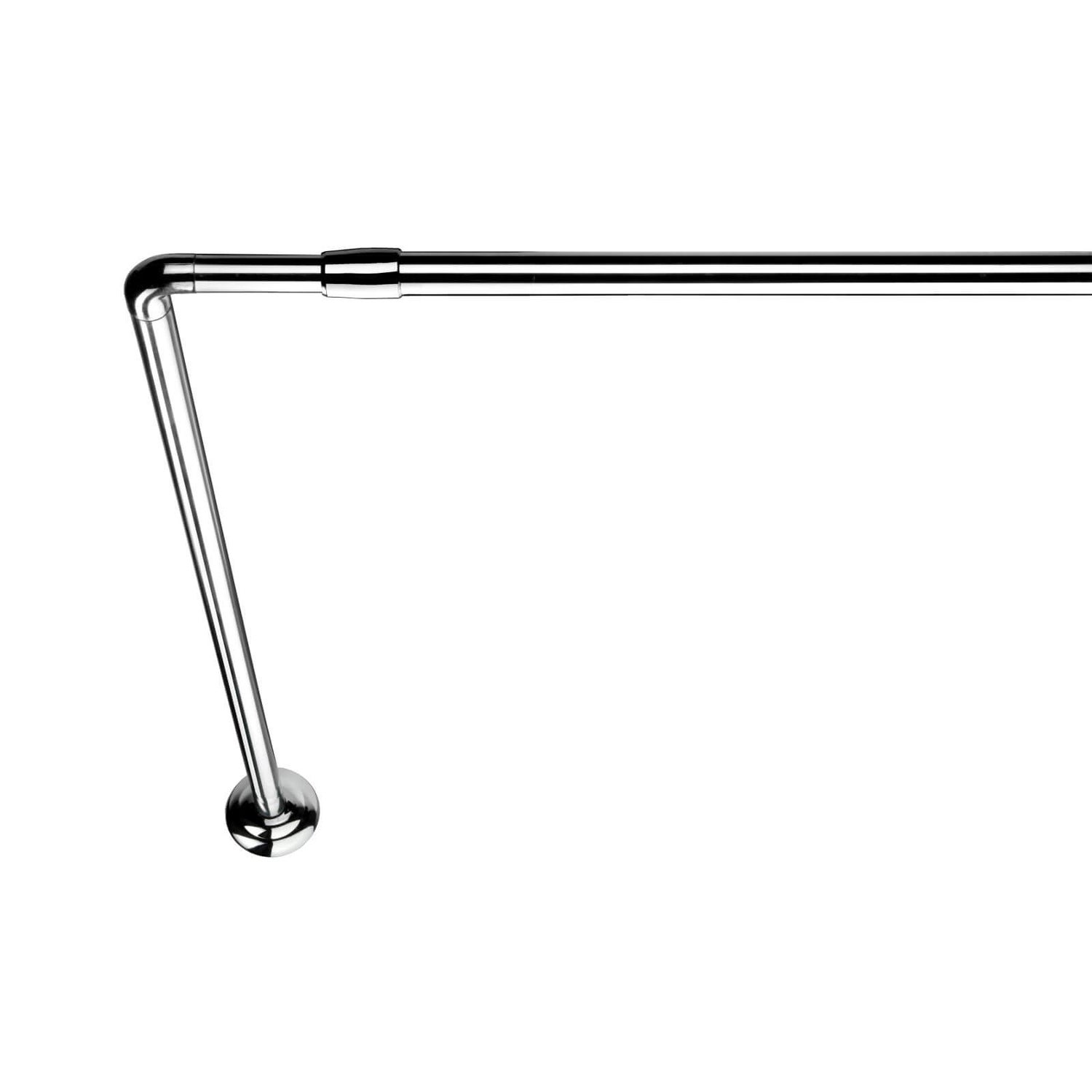 Croydex L Shaped Telescopic Rod Chrome Homebase
