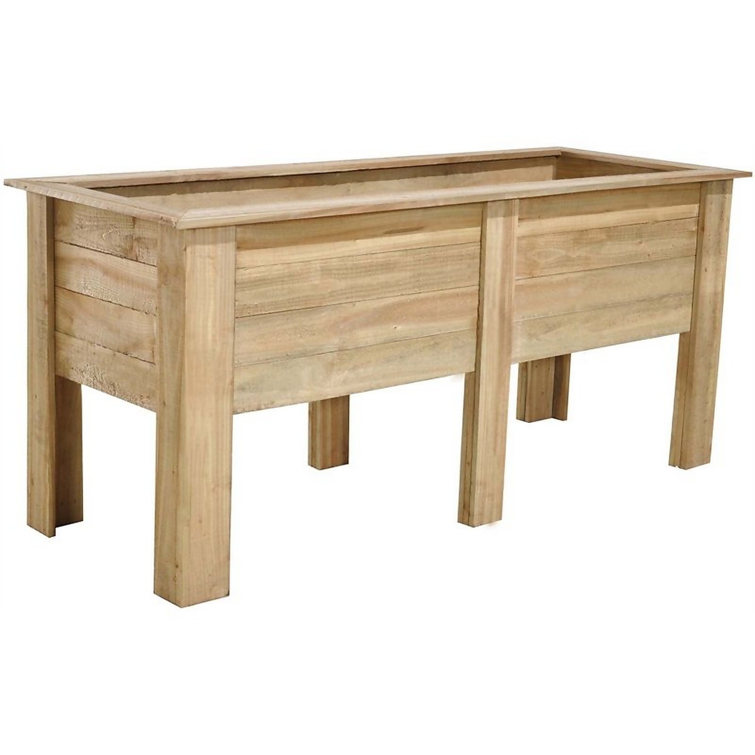 Forest Garden Wooden Deep Root Planter 1.8m Homebase