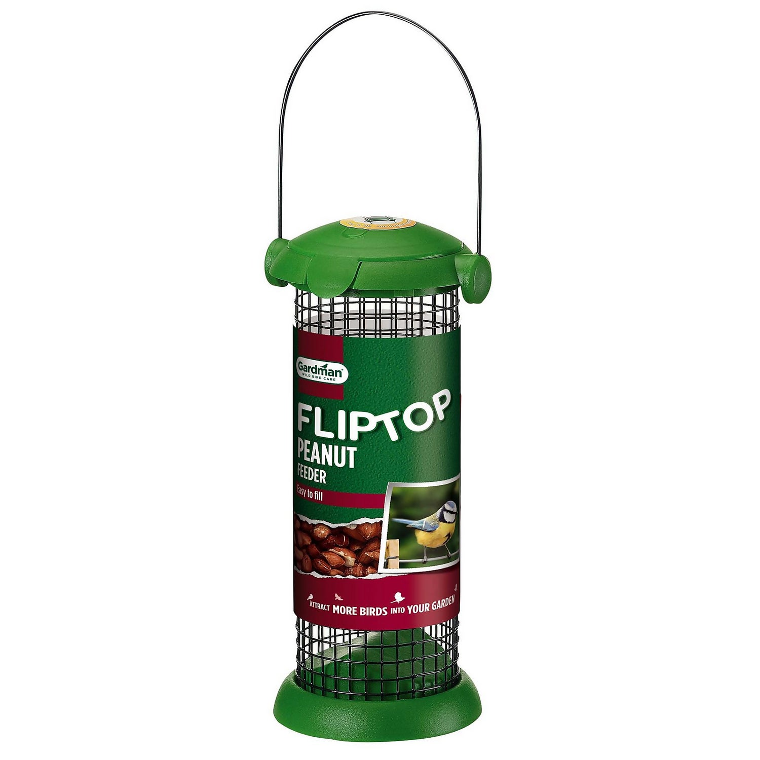 Peckish Click Top Peanut Wild Bird Feeder Homebase