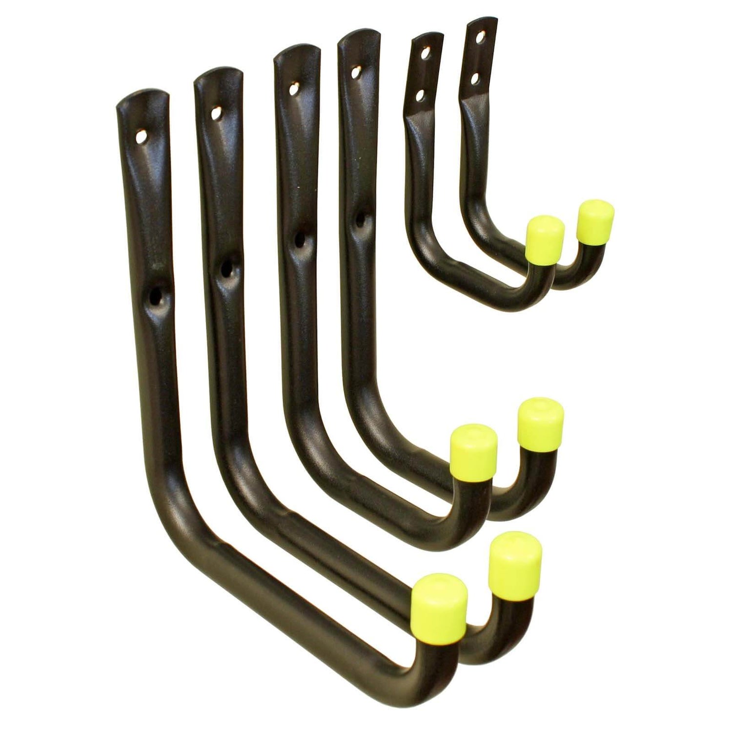 Assorted Universal Black Hooks 6 Pack Homebase