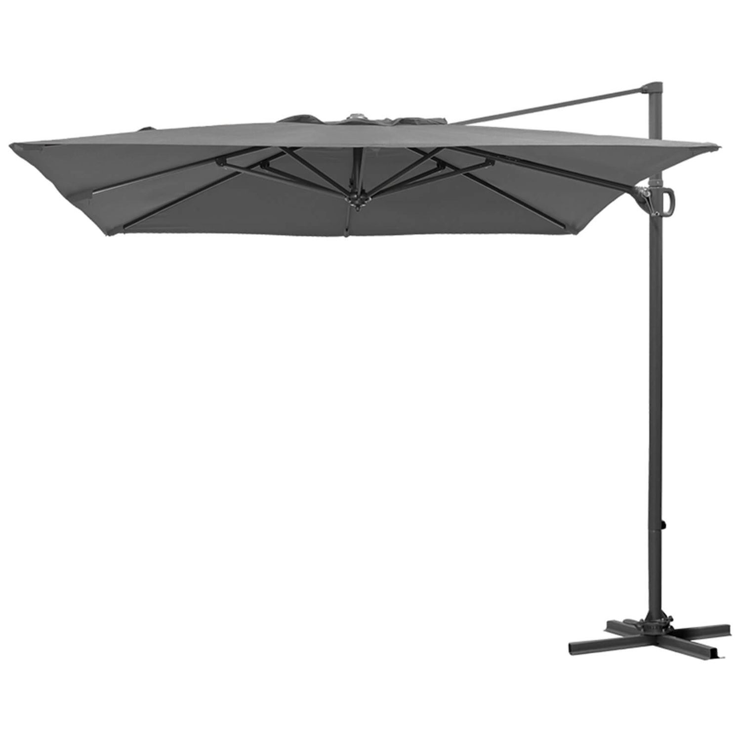 Nova Provence Cantilever Garden Parasol Grey 2.4m Homebase