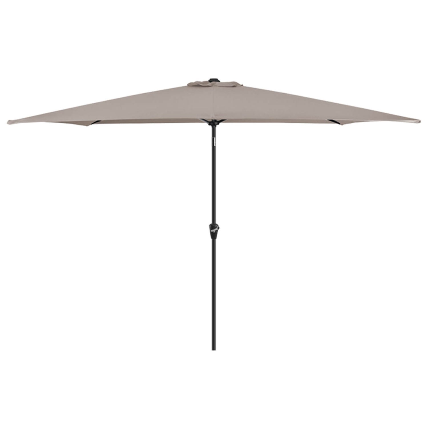 Nova Crank & Tilt Rectangular Garden Parasol Taupe 3x2m Homebase