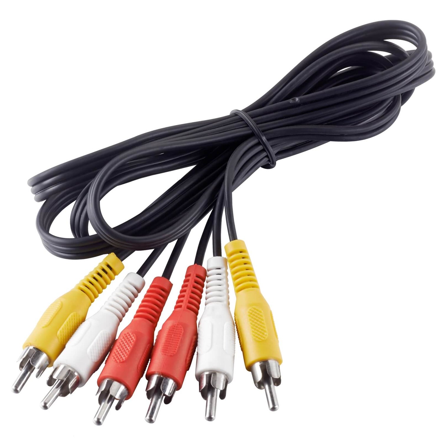 Ross Triple RCA Phono Cable 1.5m Black Homebase