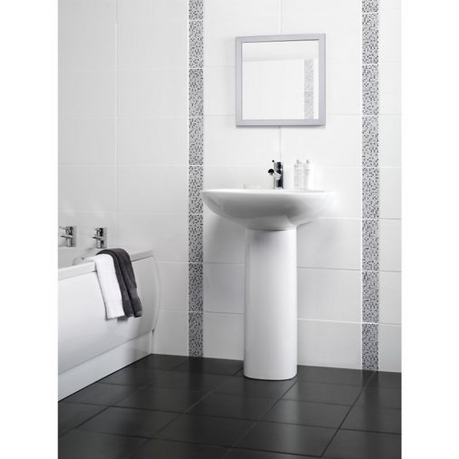 Flat White Wall Tile 400 x 250mm Homebase