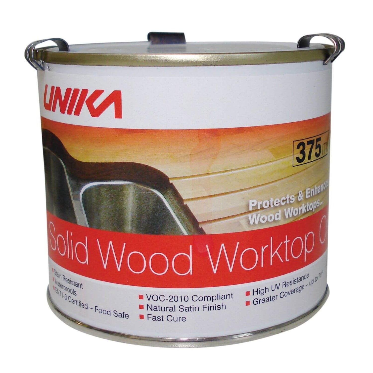 Unika Solid Wood Worktop Oil 375ml Homebase