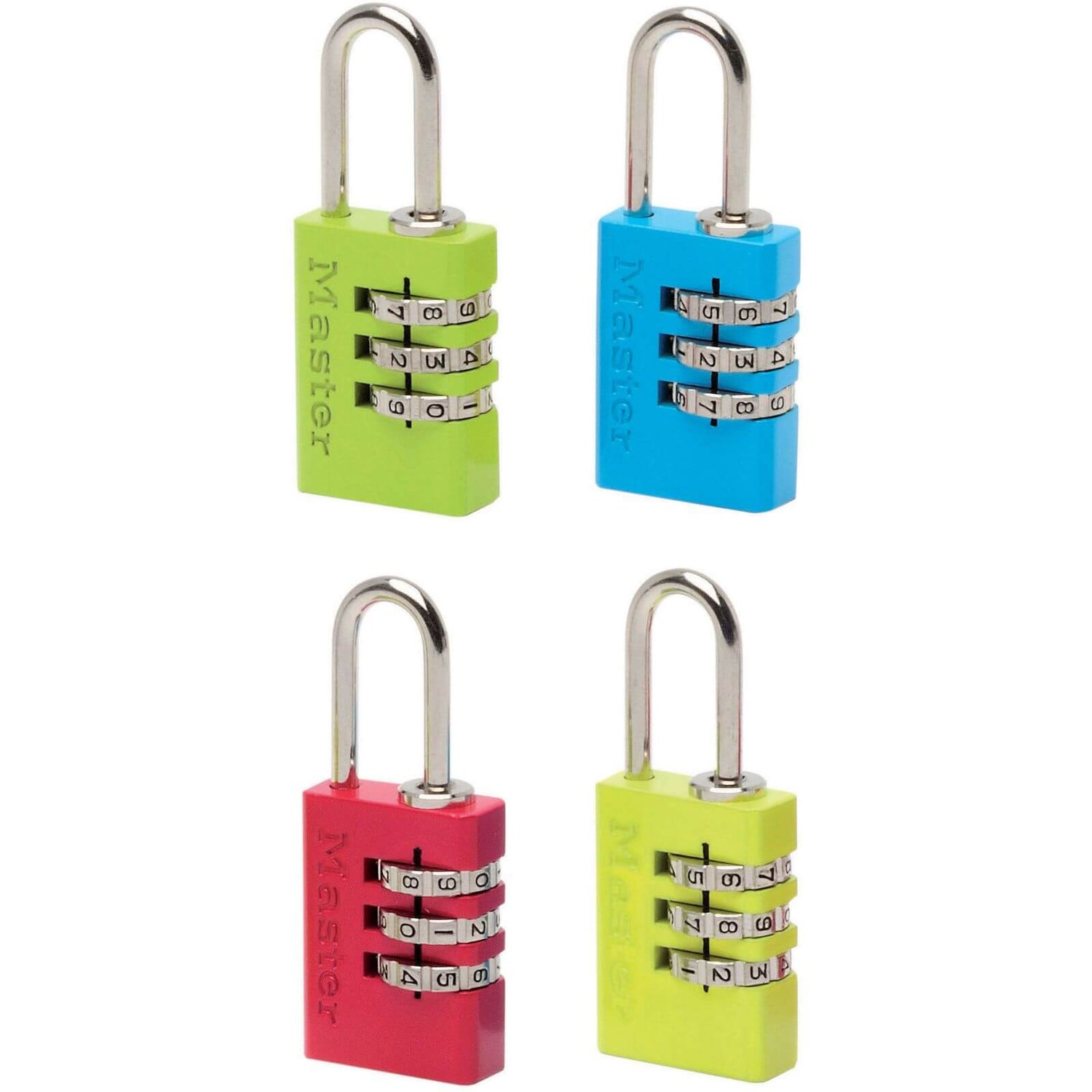 Master Lock Coloured Aluminium Combination Padlock 20mm Homebase