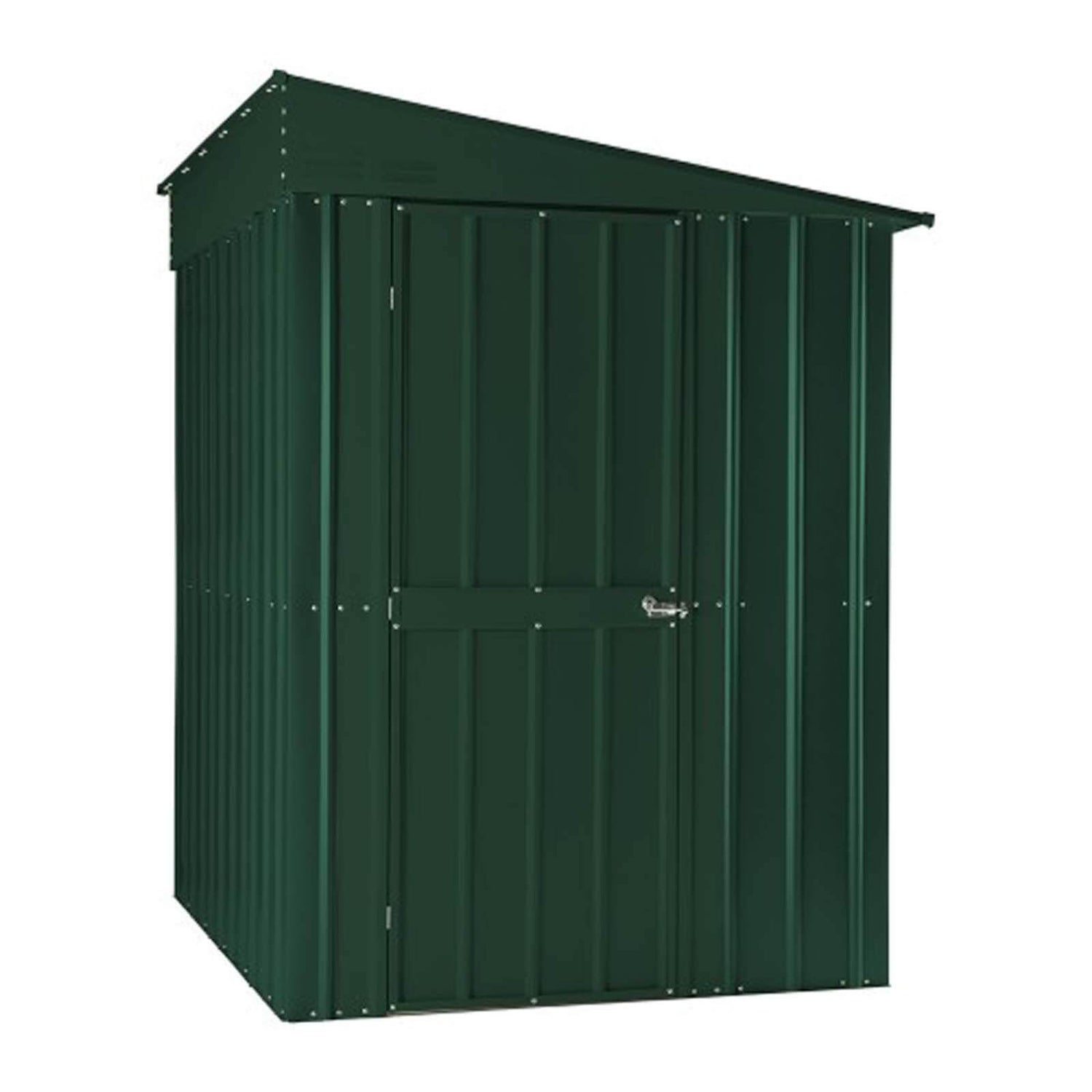 5x8ft Lotus Metal Lean To Shed Heritage Green | Homebase