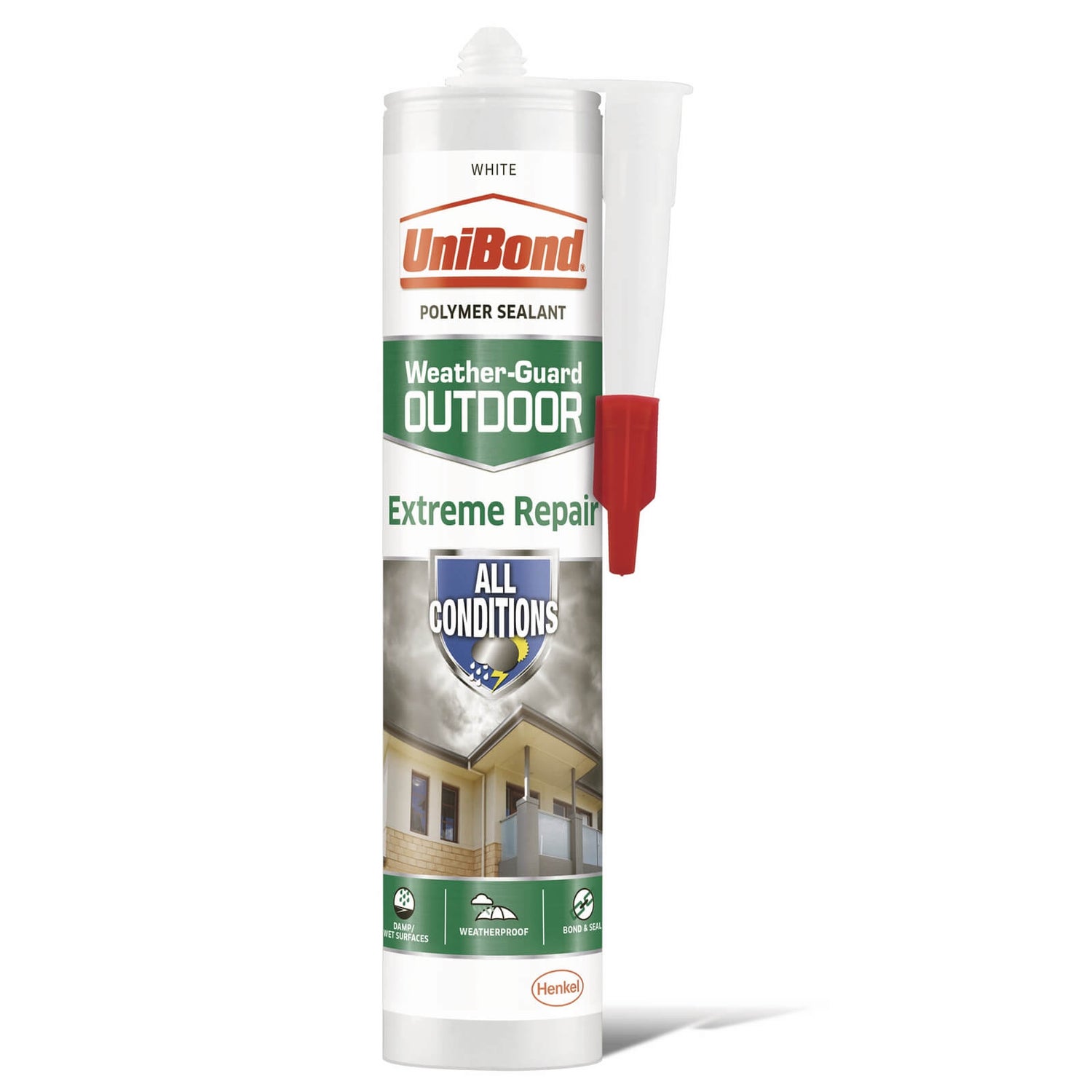 UniBond Outdoor Sealant Extreme Repair Cartridge White 389g Homebase