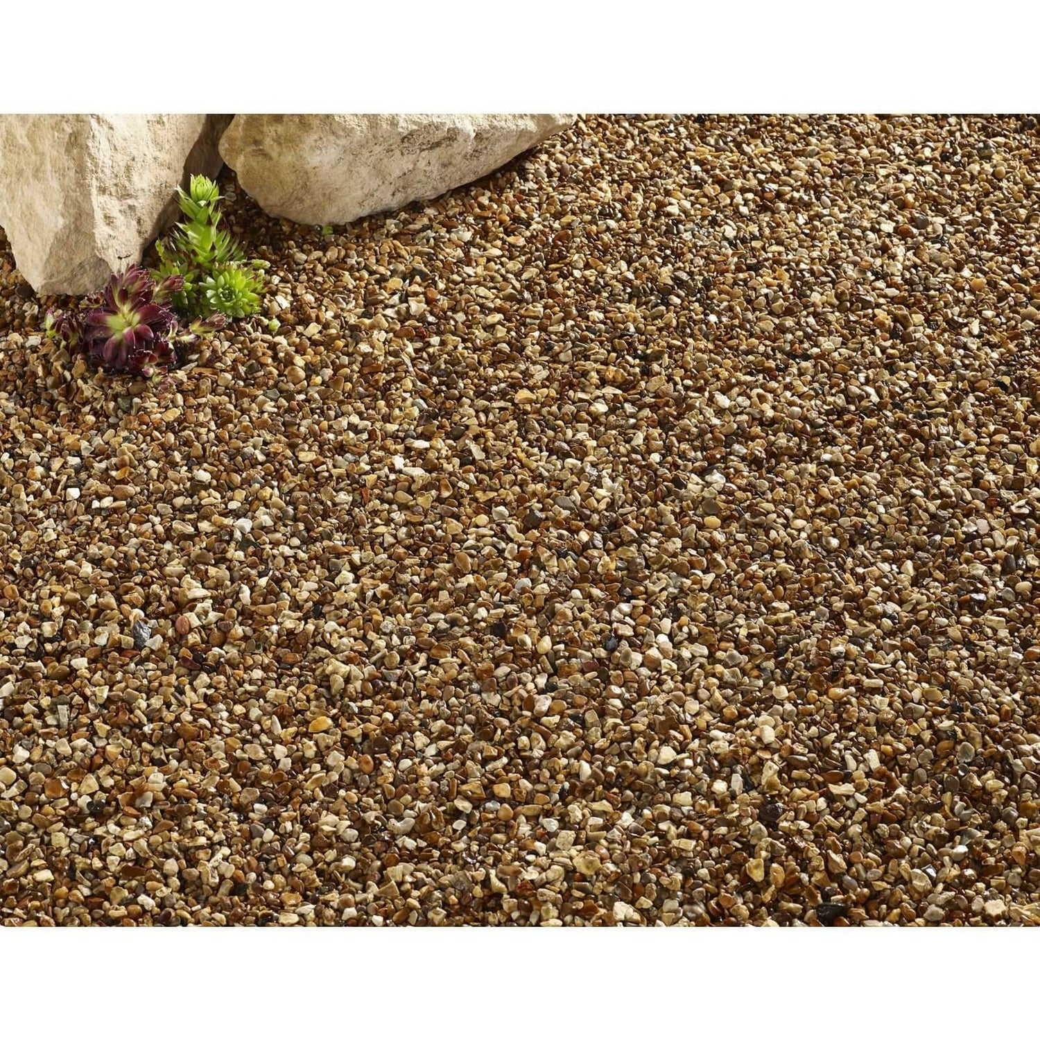 Stylish Stone Golden Gravel Large Pack 19kg Homebase